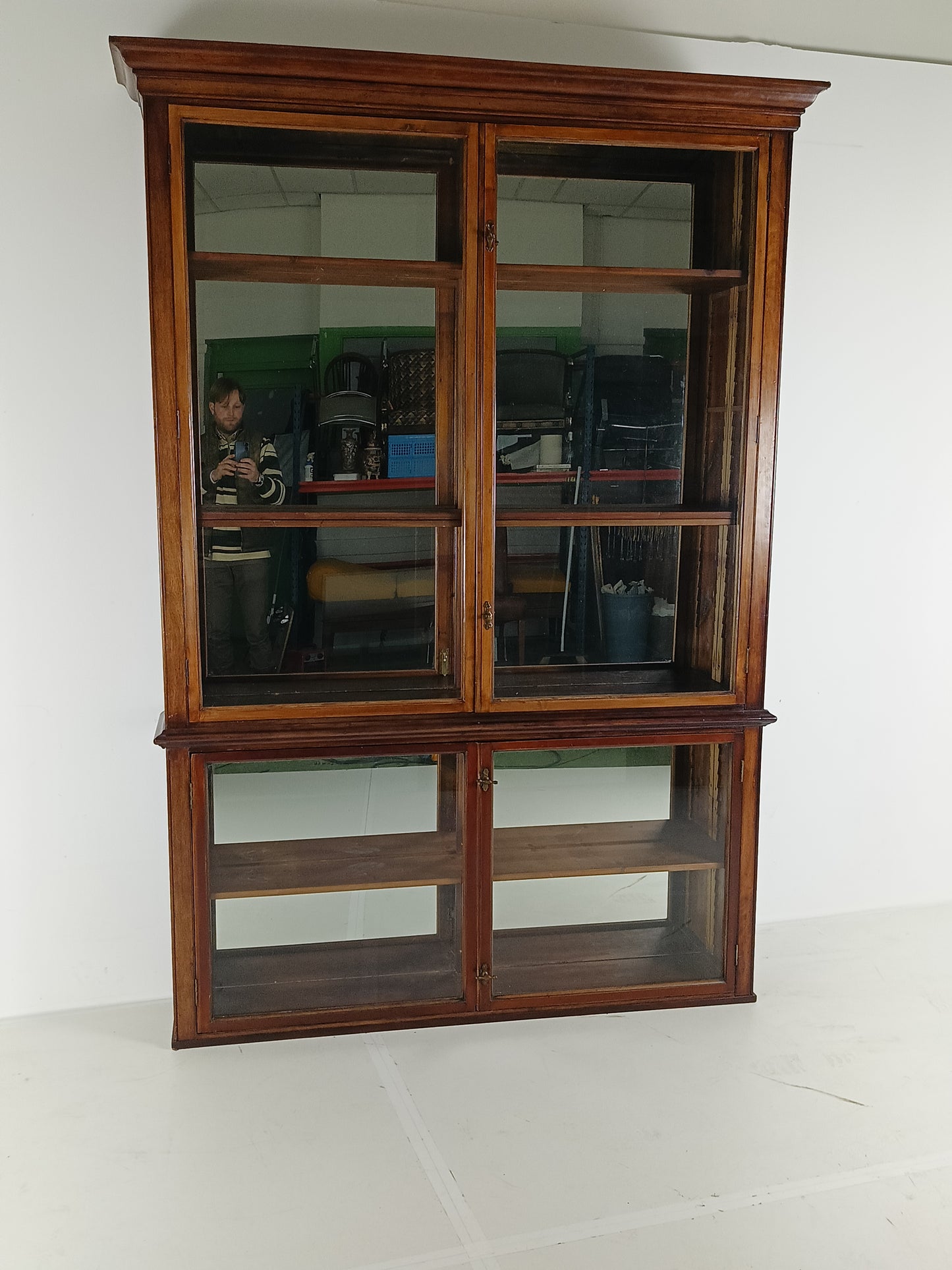 Stunning Antique Mahogany Display Cabinet