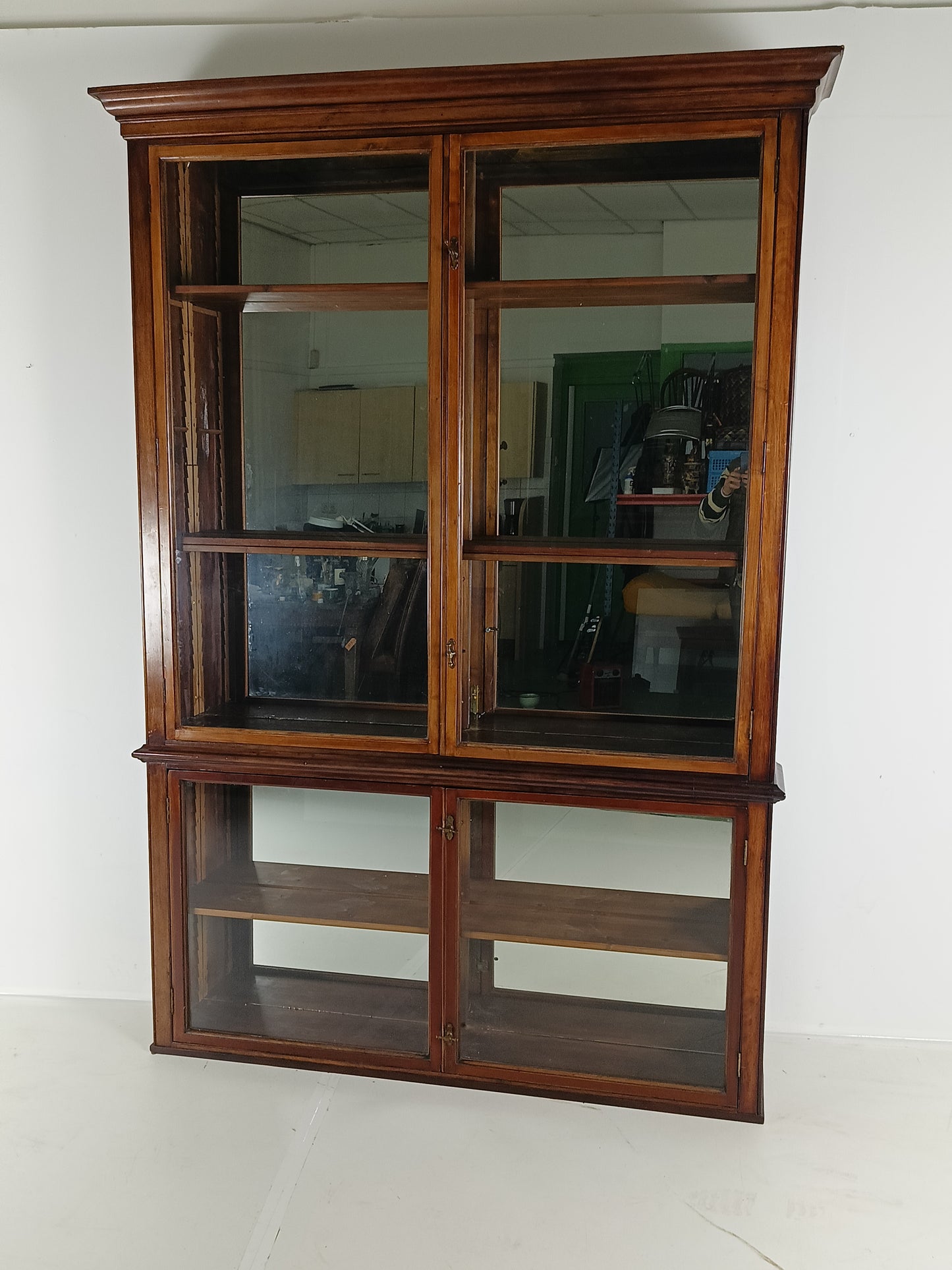 Stunning Antique Mahogany Display Cabinet