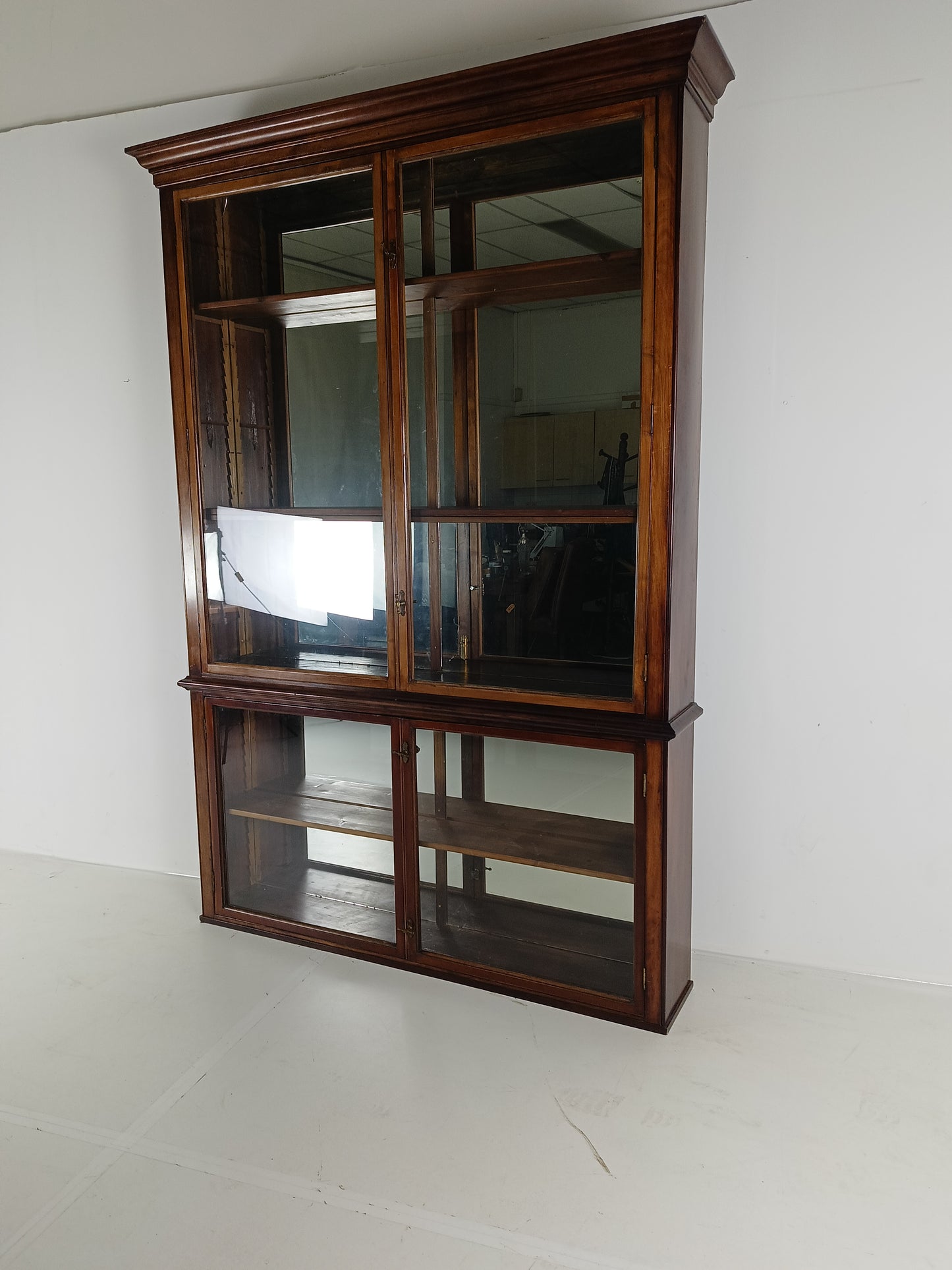 Stunning Antique Mahogany Display Cabinet