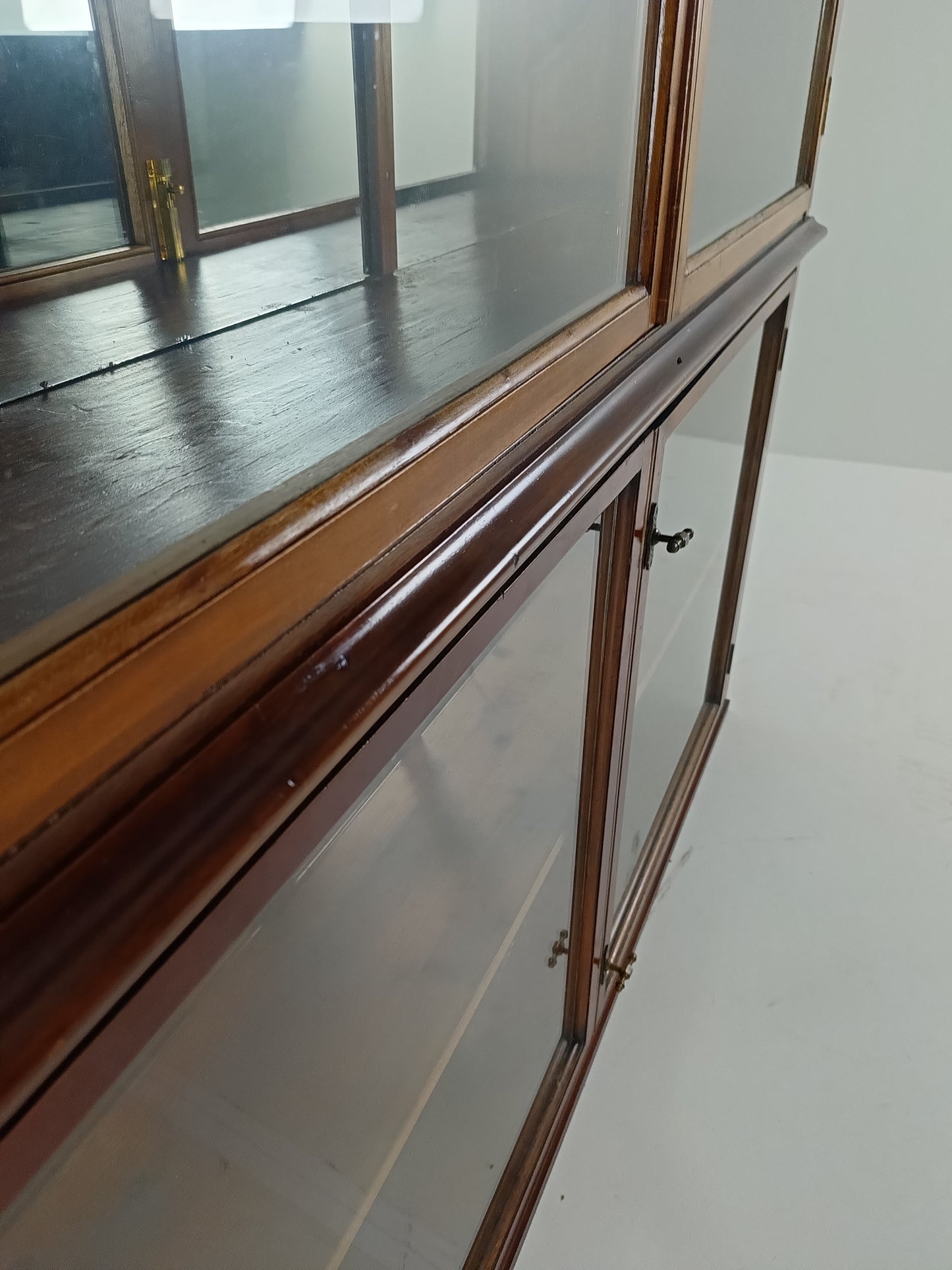 Stunning Antique Mahogany Display Cabinet