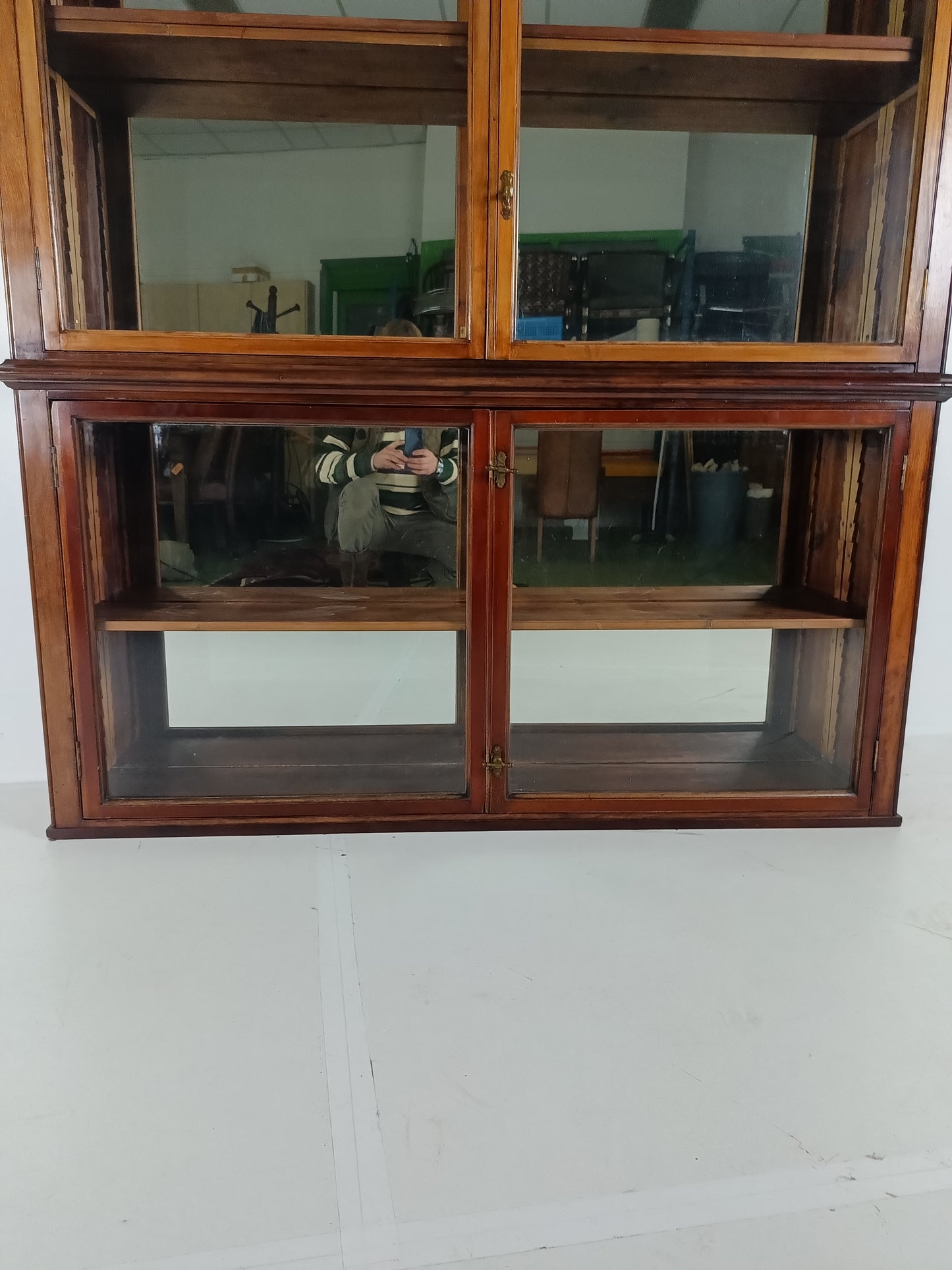 Stunning Antique Mahogany Display Cabinet