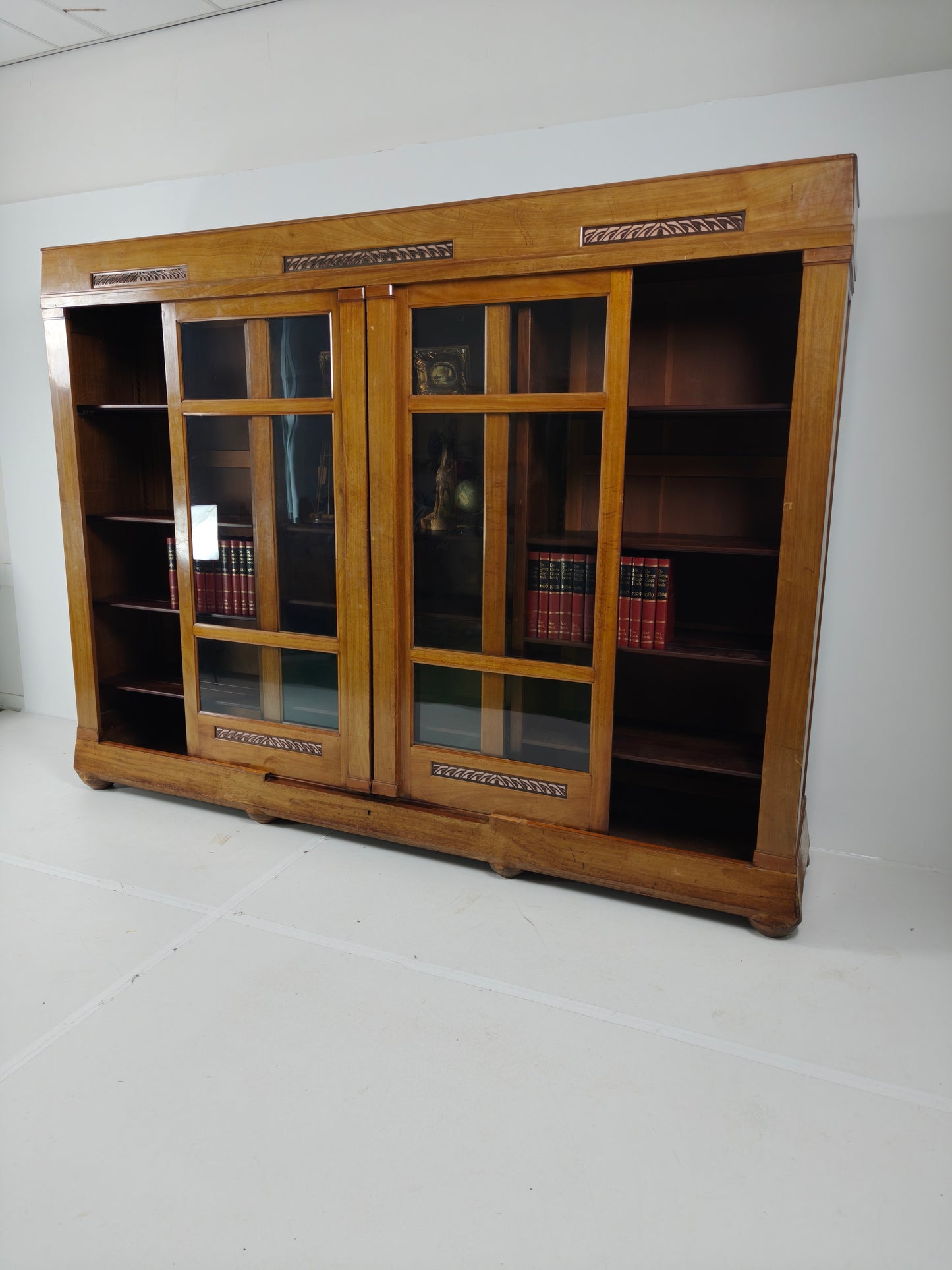 Exceptional Unique Large Display Book Cabinet Art Deco, 1920's