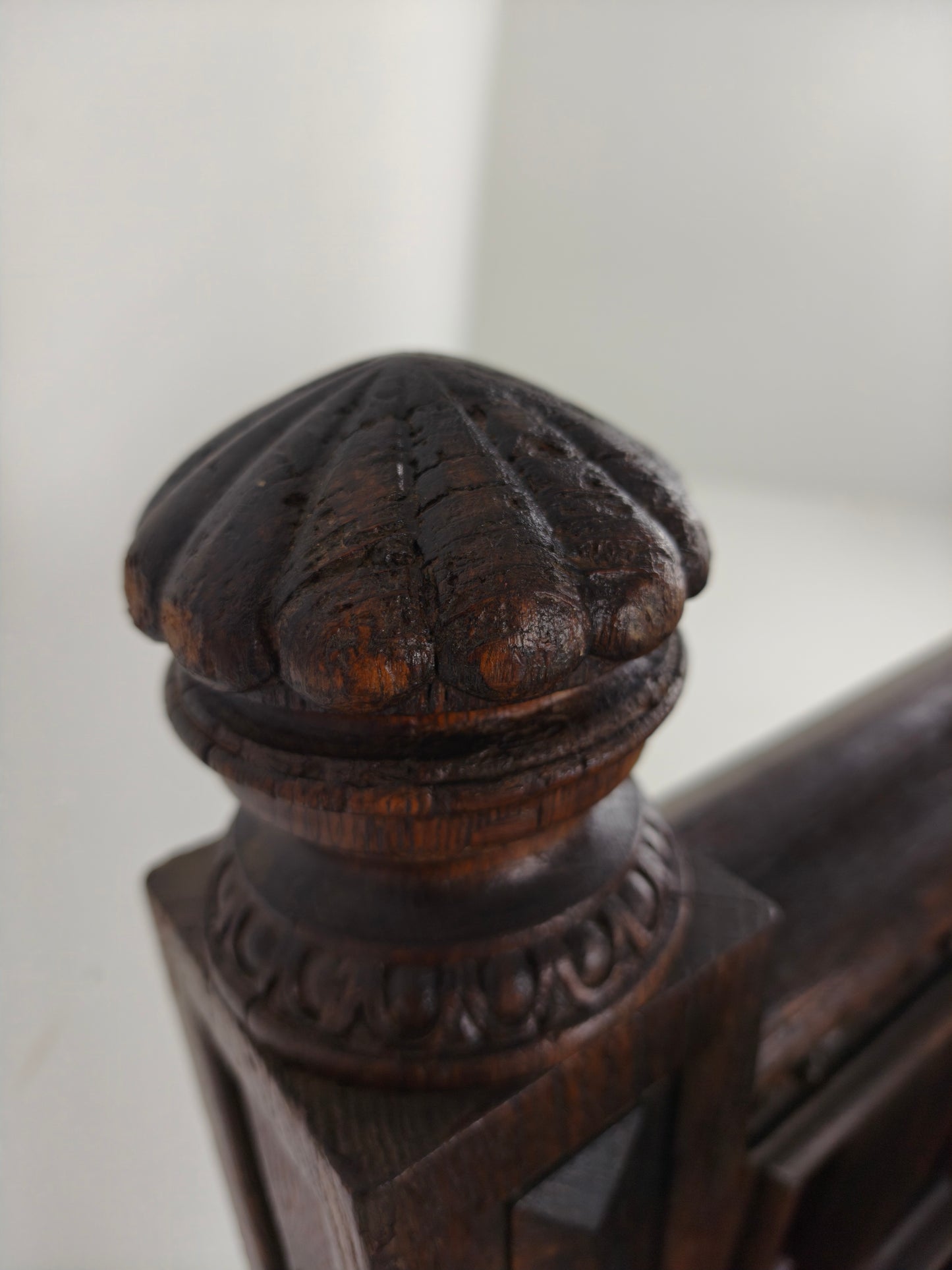 Stunning English Castle Bench - Late 18th Century Carved Jaguar Head Bench