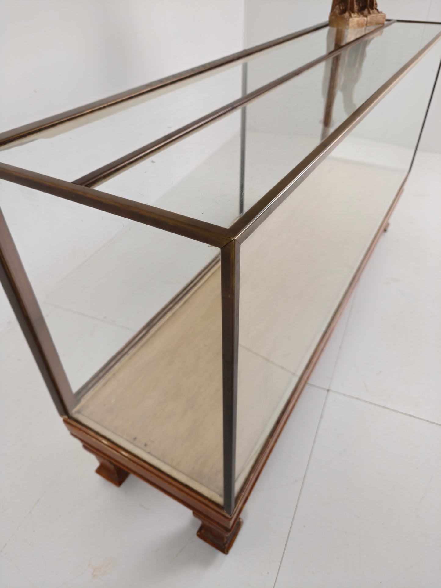Antique English Brass Store Counter – Slim Model with Yard Measurements