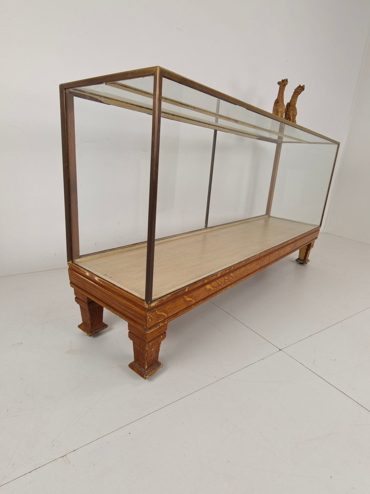 Antique English Brass Store Counter – Slim Model with Yard Measurements