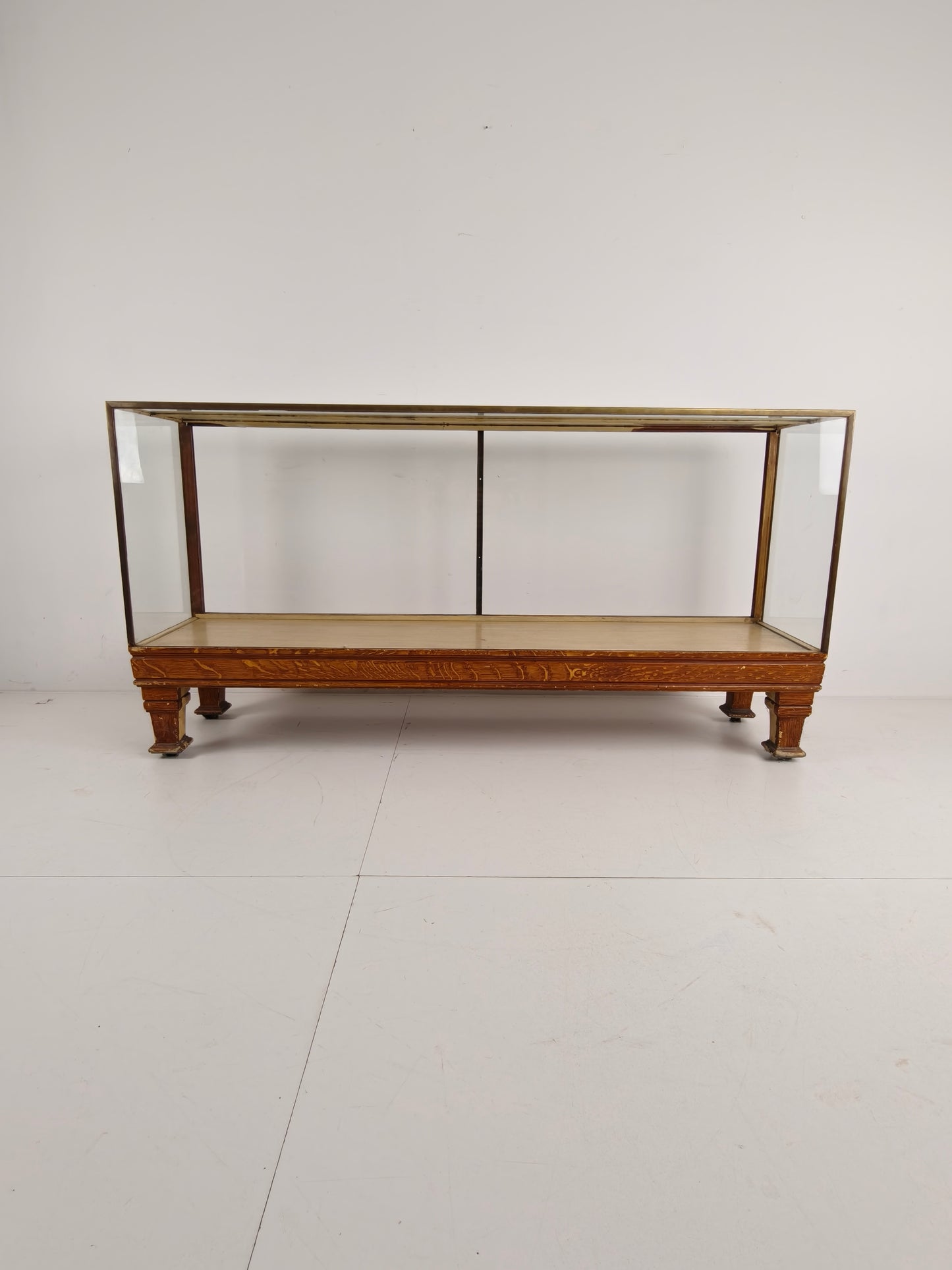 Antique English Brass Store Counter – Slim Model with Yard Measurements