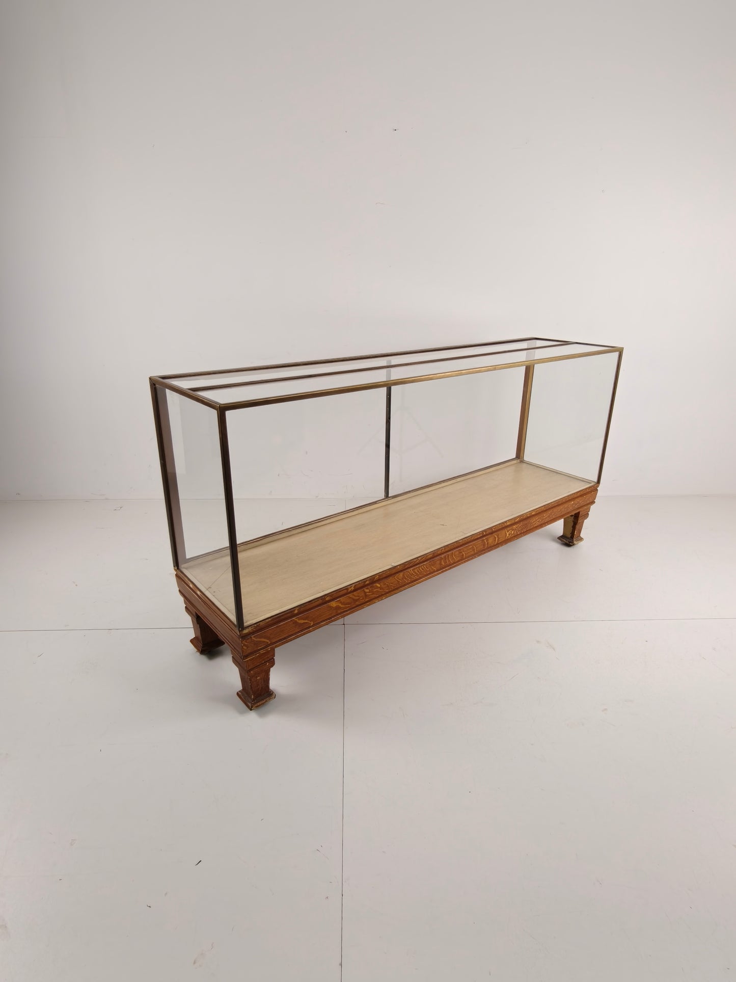 Antique English Brass Store Counter – Slim Model with Yard Measurements