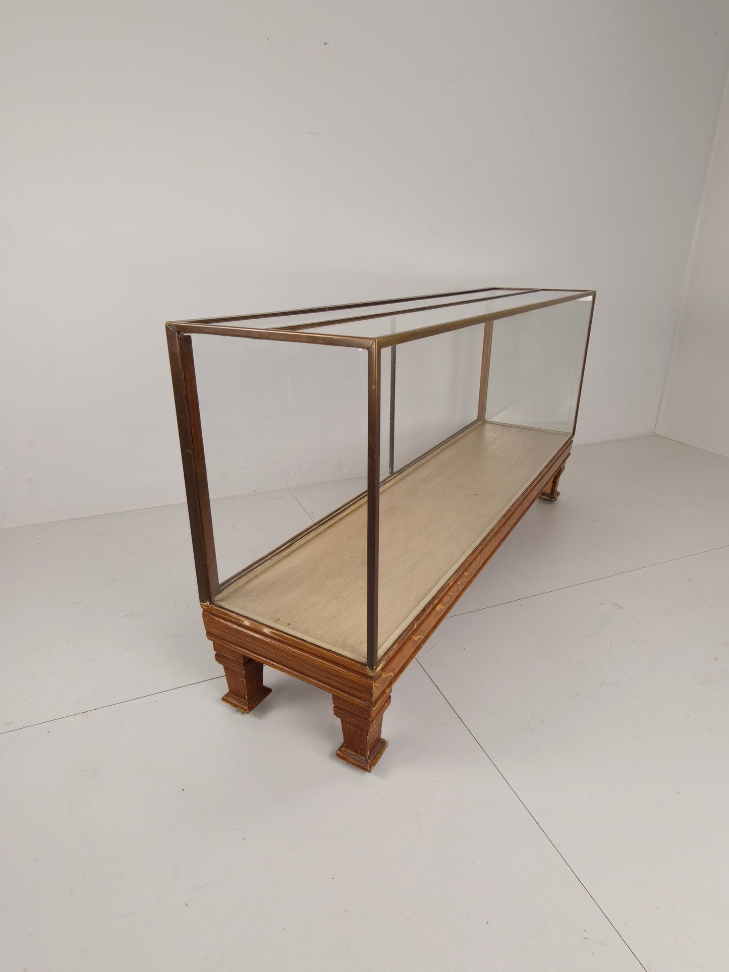 Antique English Brass Store Counter – Slim Model with Yard Measurements