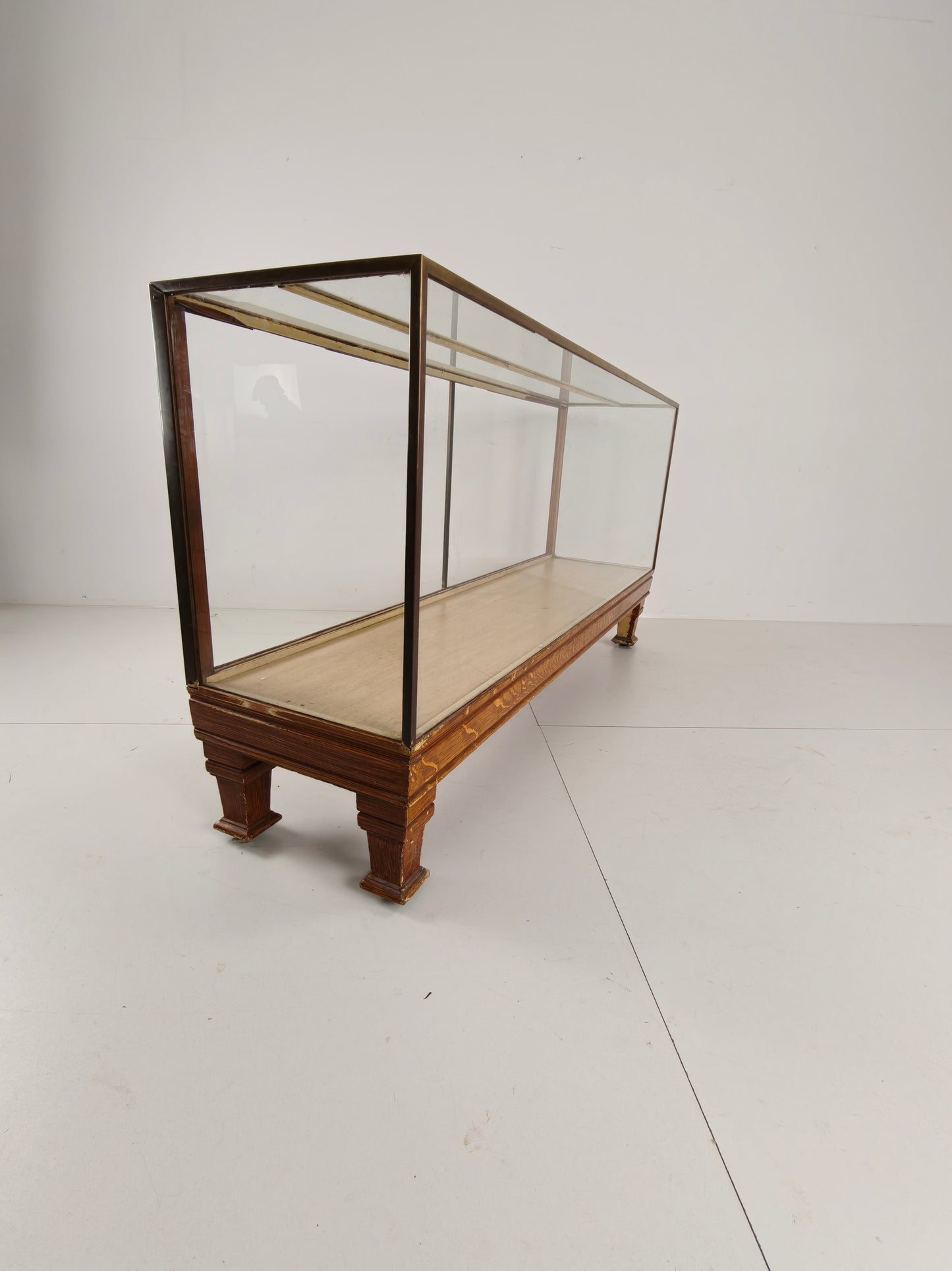 Antique English Brass Store Counter – Slim Model with Yard Measurements