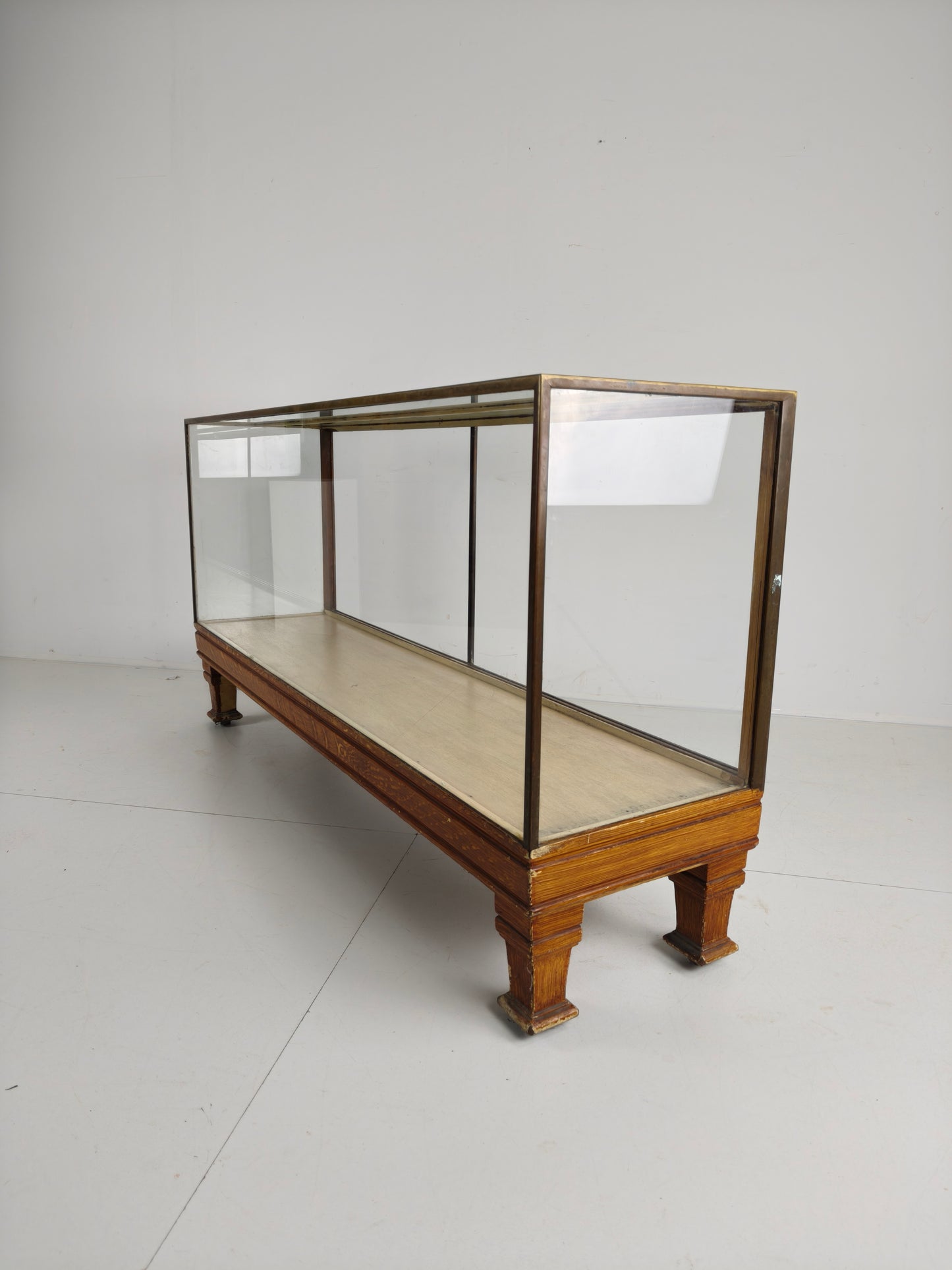 Antique English Brass Store Counter – Slim Model with Yard Measurements