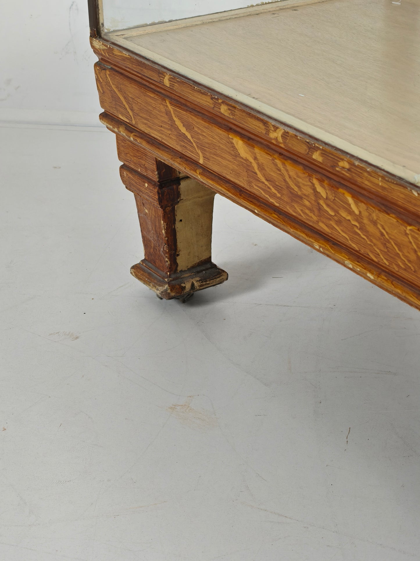 Antique English Brass Store Counter – Slim Model with Yard Measurements