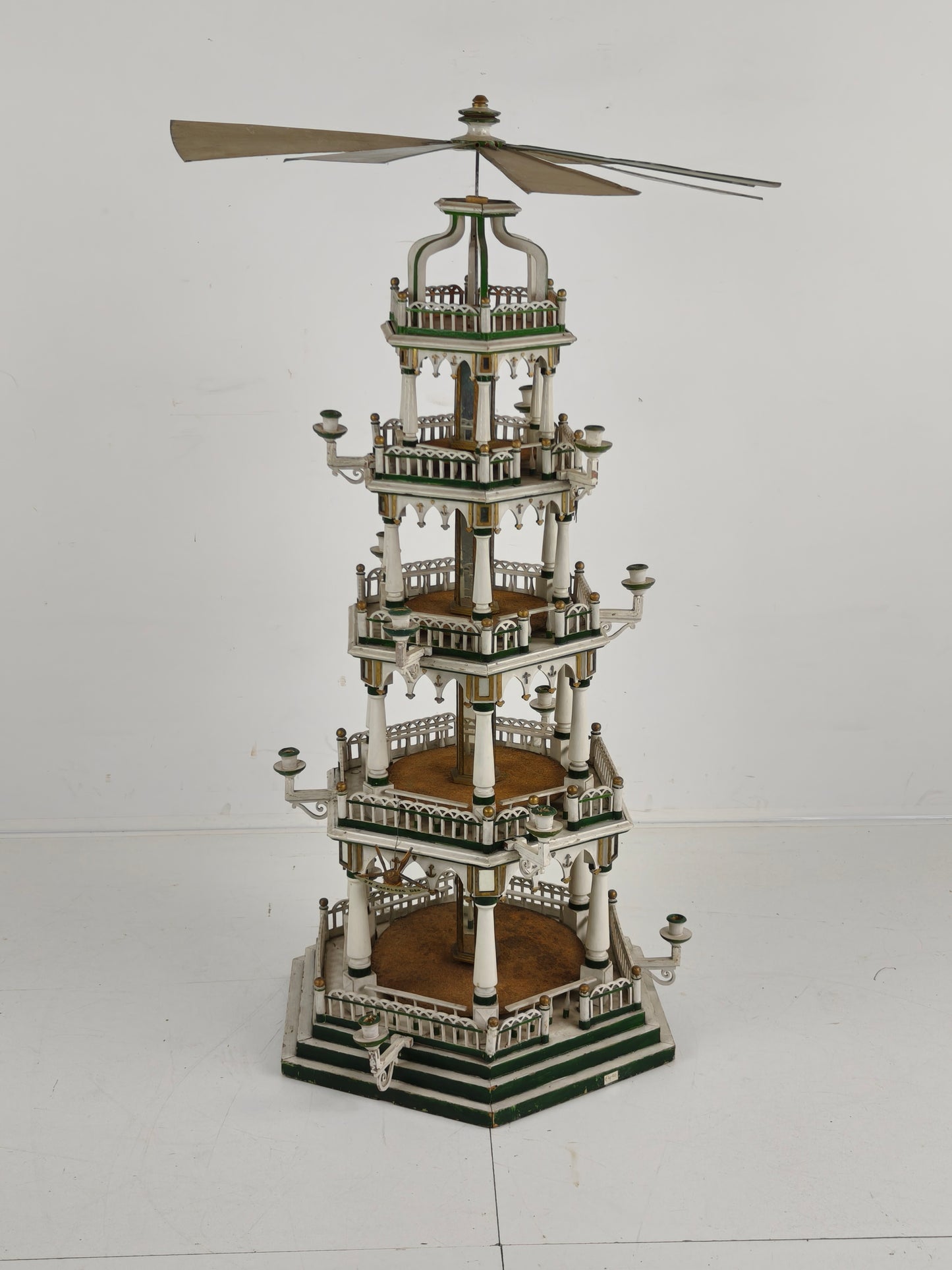19th Century Handmade Christmas Pyramid – Rare and Beautiful German Folk Art Piece