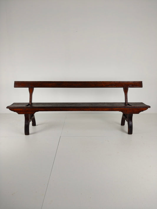 Victorian Pitch Pine Railway Bench – Halstead’s Makers, Todmorden