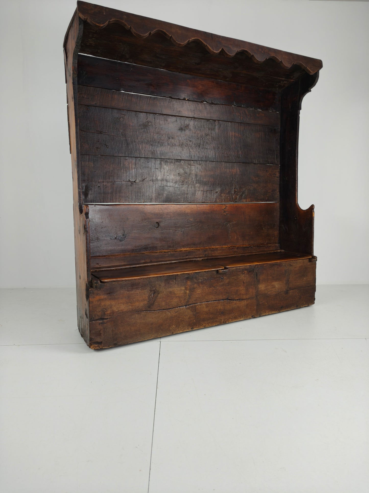 18th Century Catalan Settle Bench