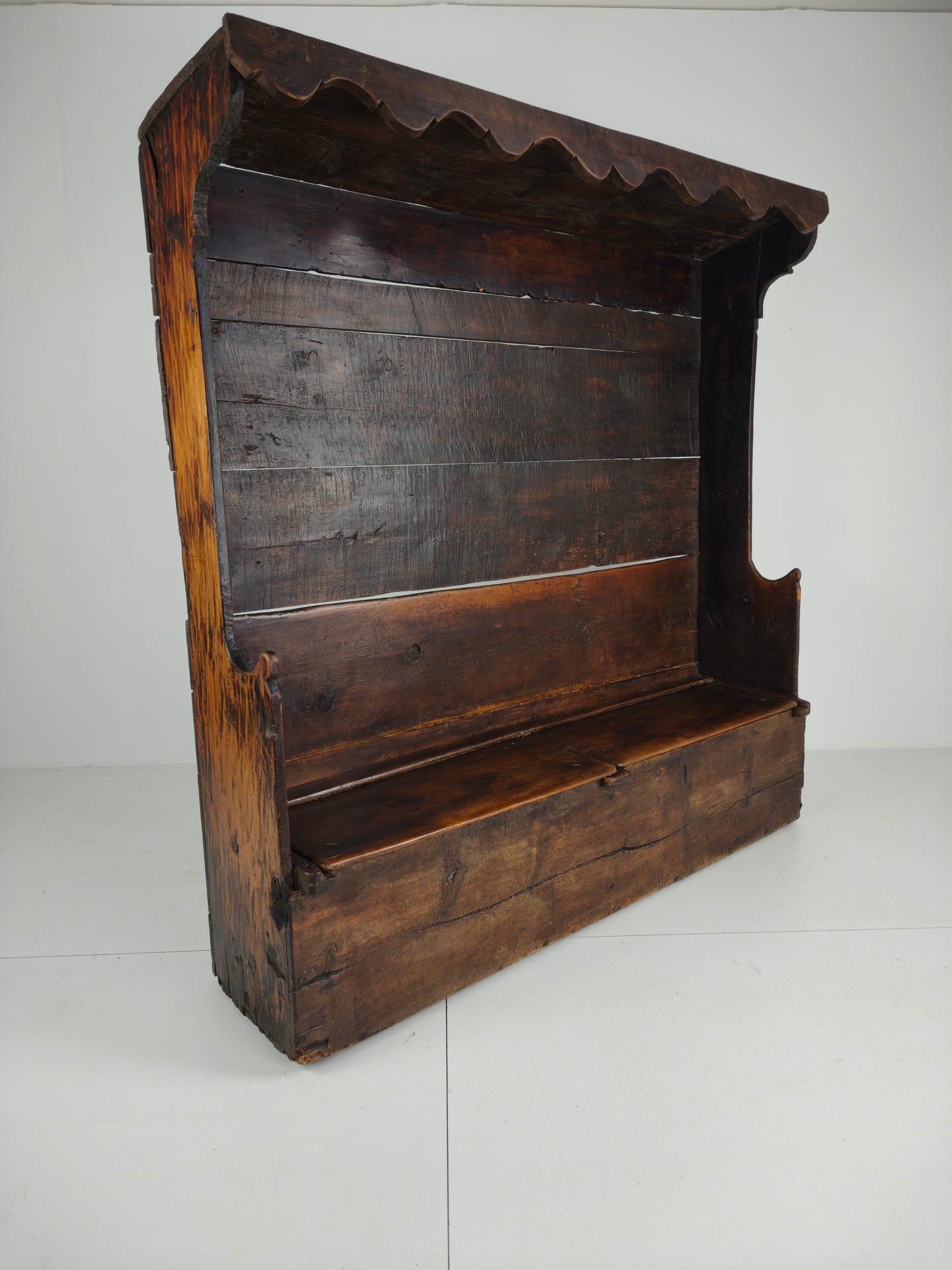 18th Century Catalan Settle Bench