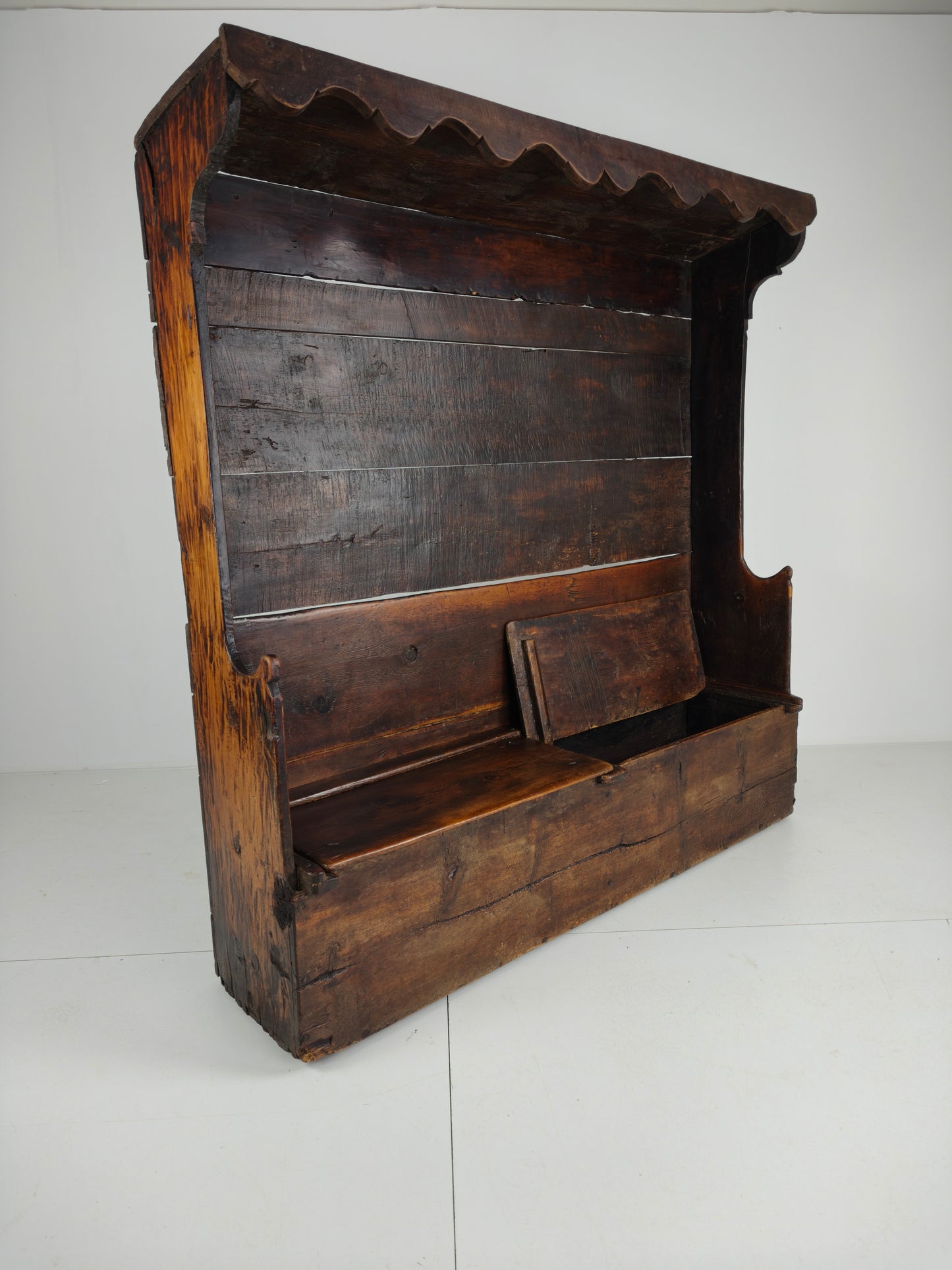 18th Century Catalan Settle Bench