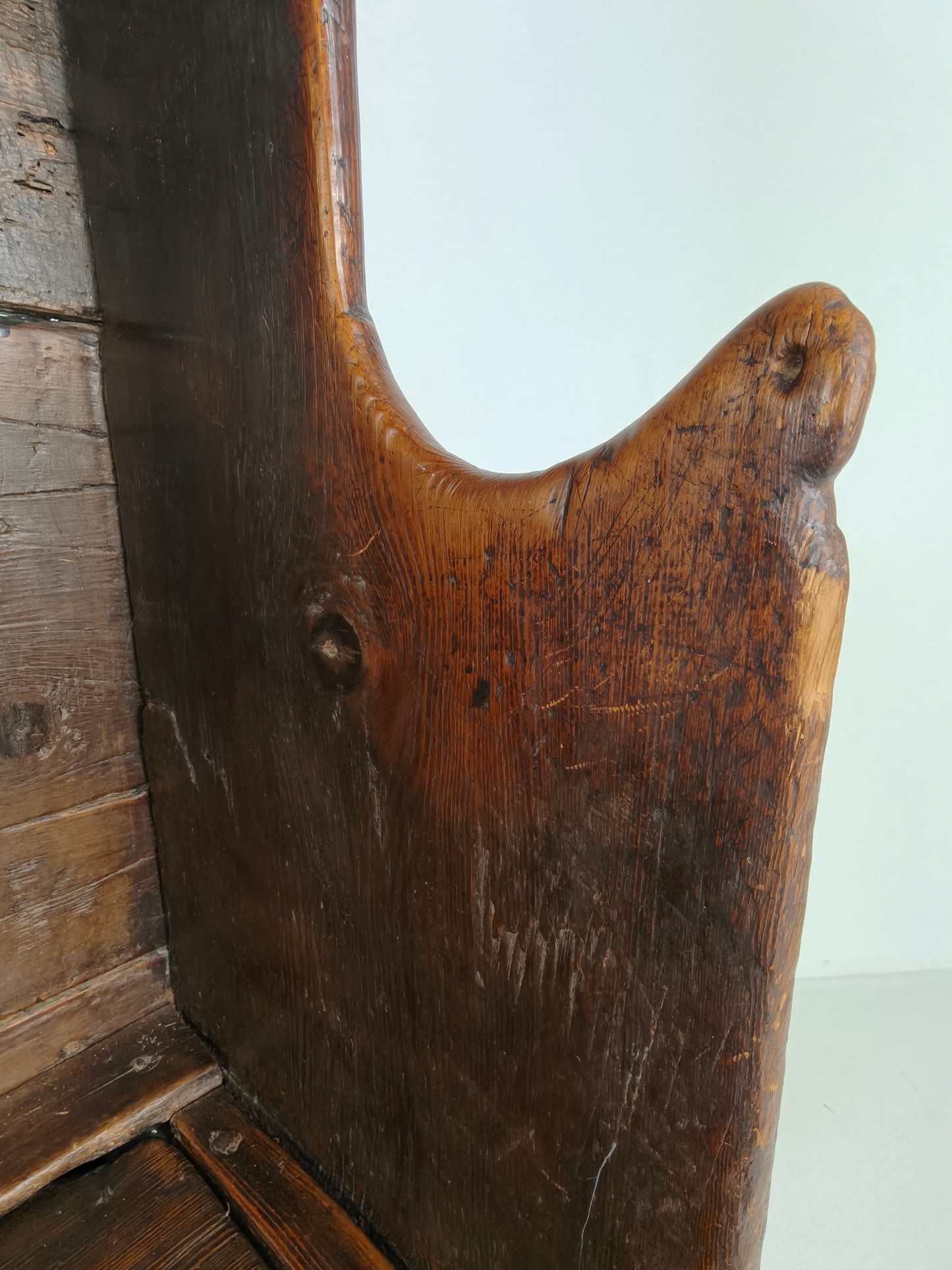 18th Century Catalan Settle Bench