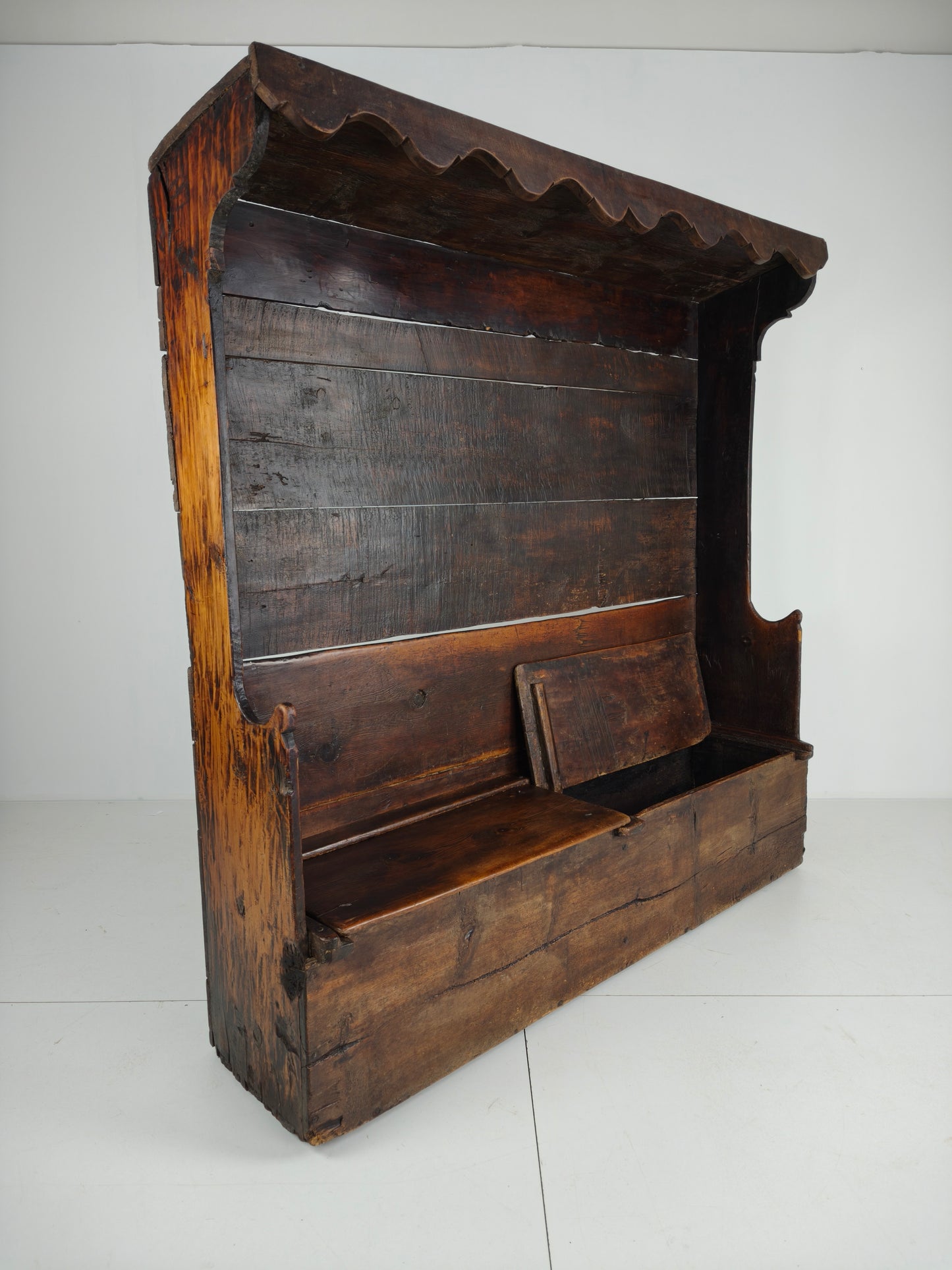 18th Century Catalan Settle Bench