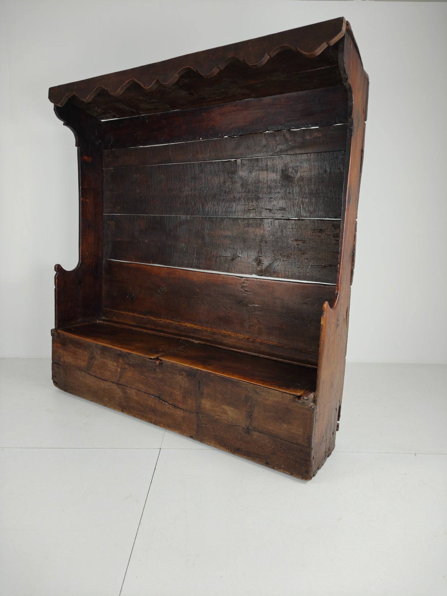18th Century Catalan Settle Bench