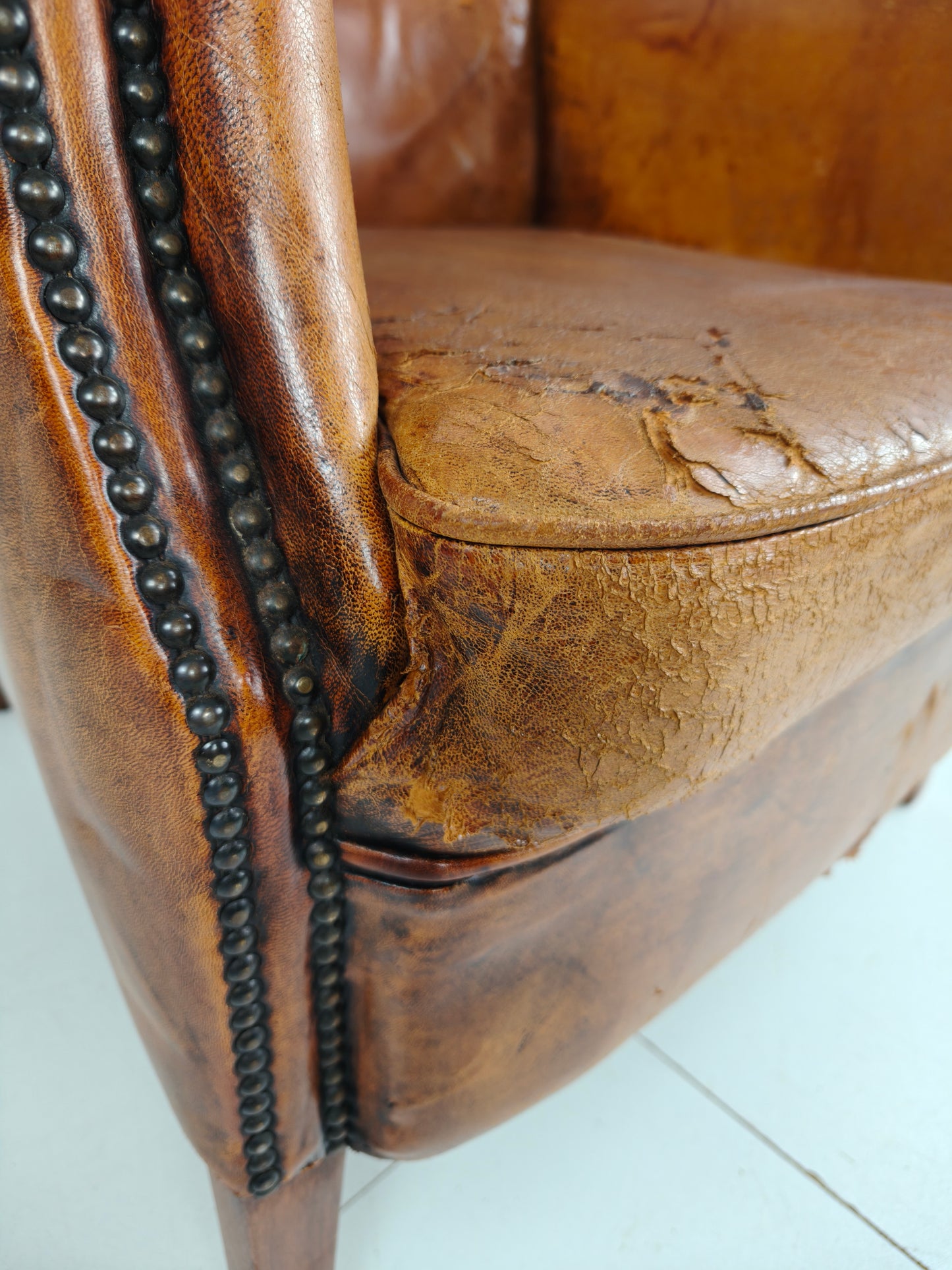 Extra Large Sheepskin Wingback Armchair