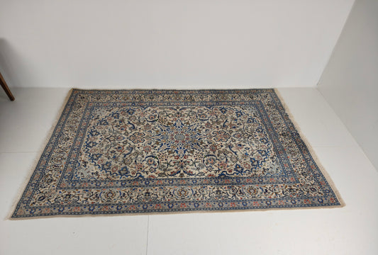 Exquisite Hand-Knotted Persian Nain Rug