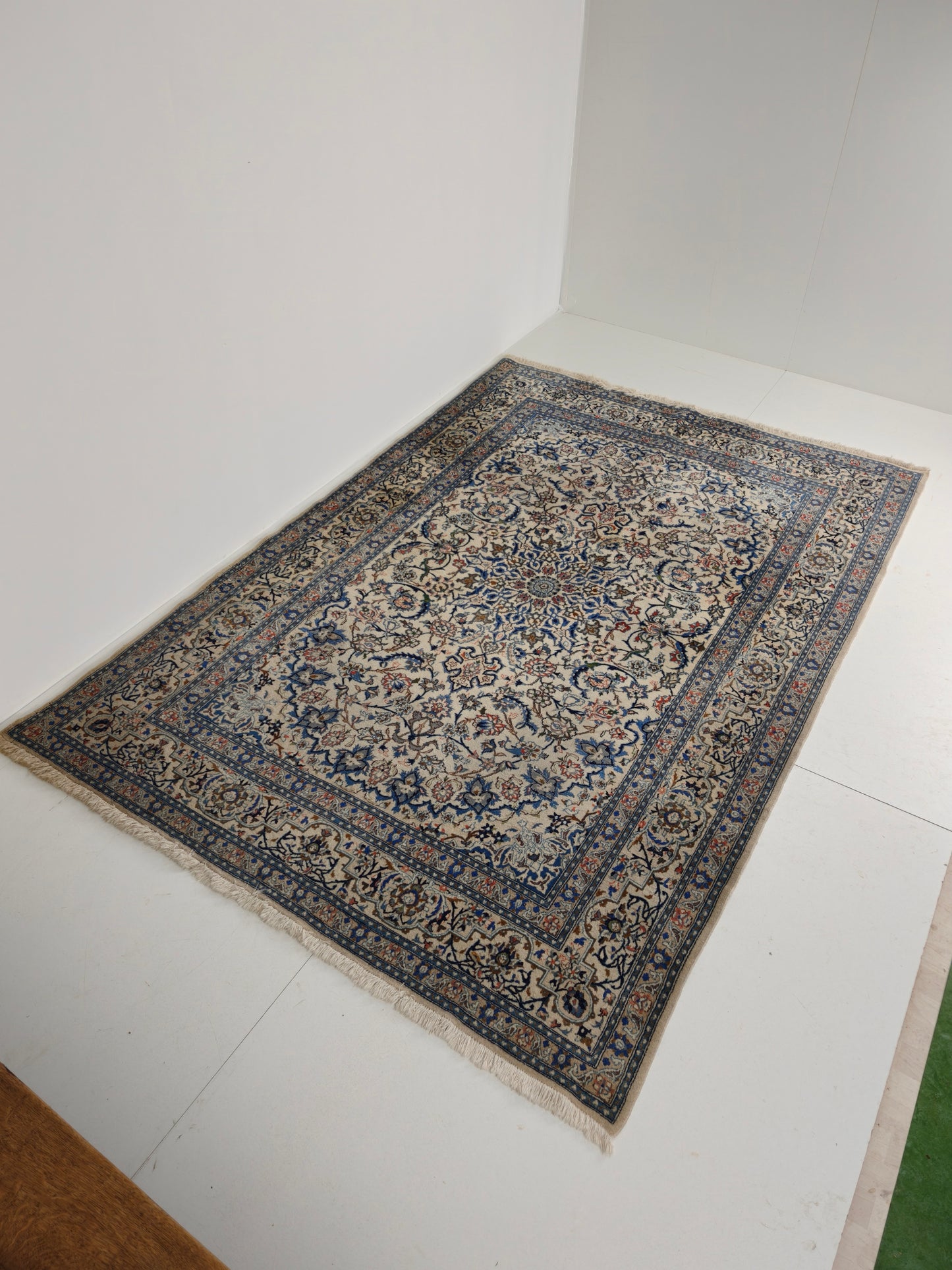 Exquisite Hand-Knotted Persian Nain Rug