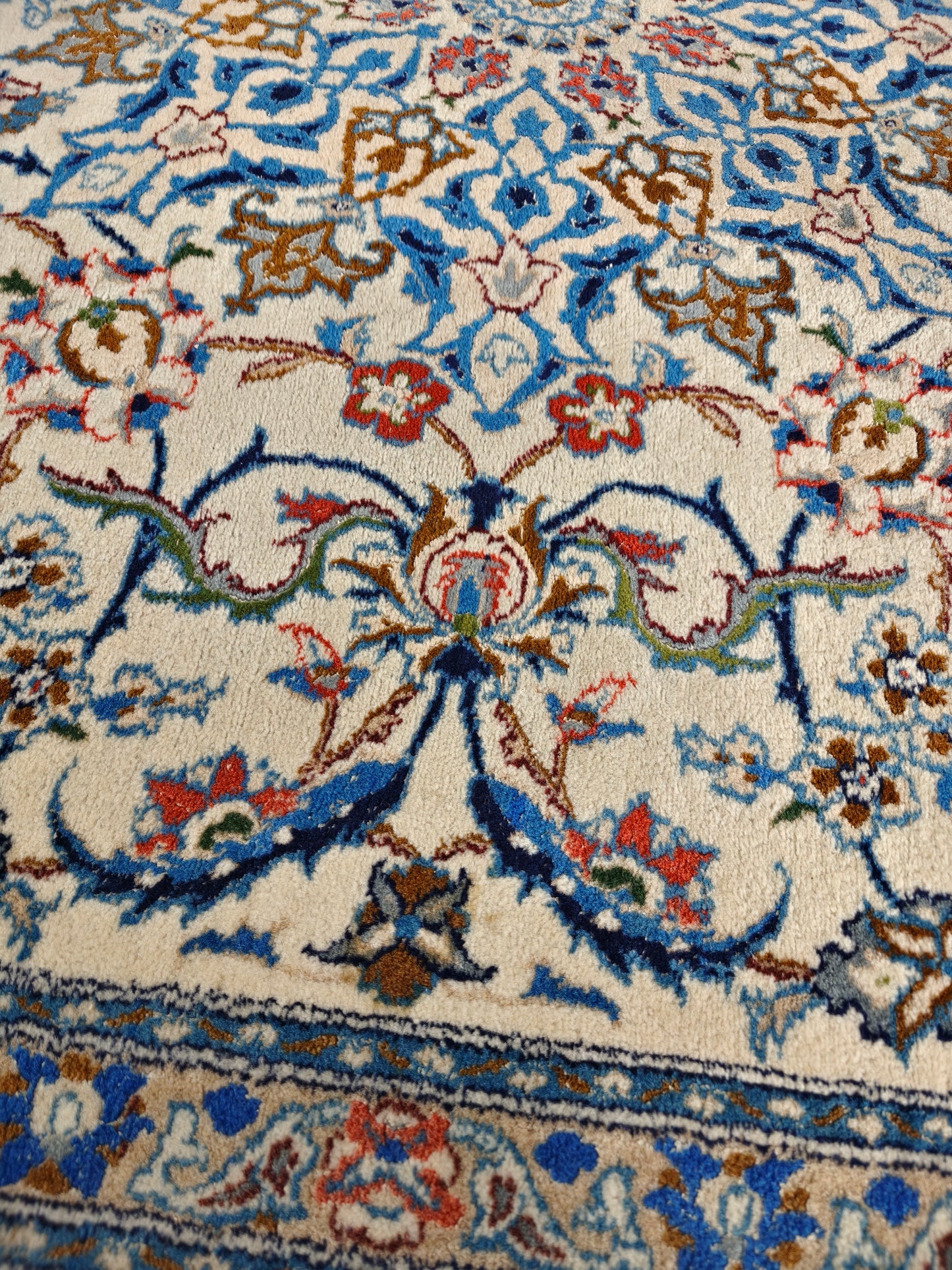 Exquisite Hand-Knotted Persian Nain Rug