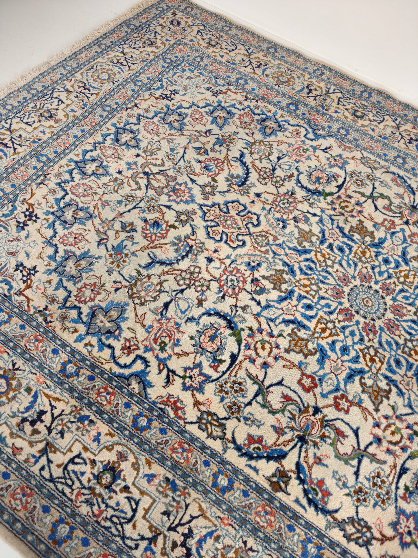 Exquisite Hand-Knotted Persian Nain Rug