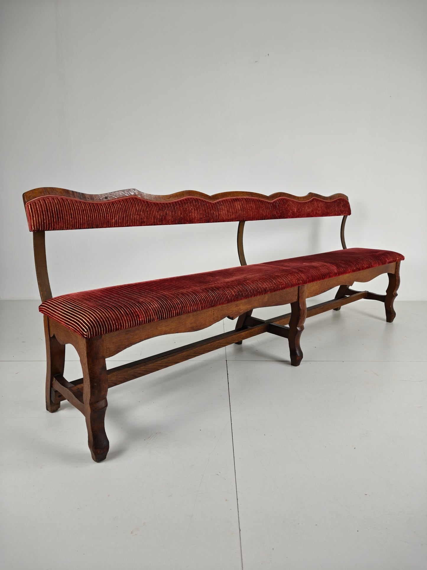 Unique Early 20th Century Oak Hall / Dining Bench