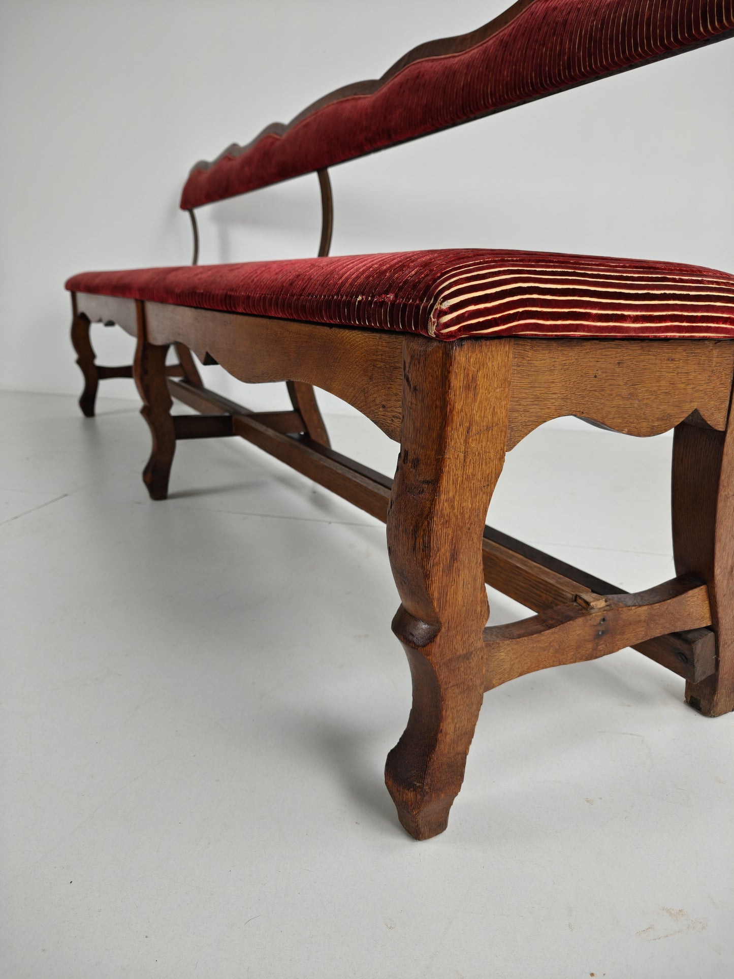 Unique Early 20th Century Oak Hall / Dining Bench