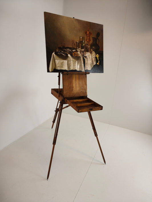 French Metamorphic Traveling Painter’s Box Easel – Grumbacher – BREV. S.G.D.G.