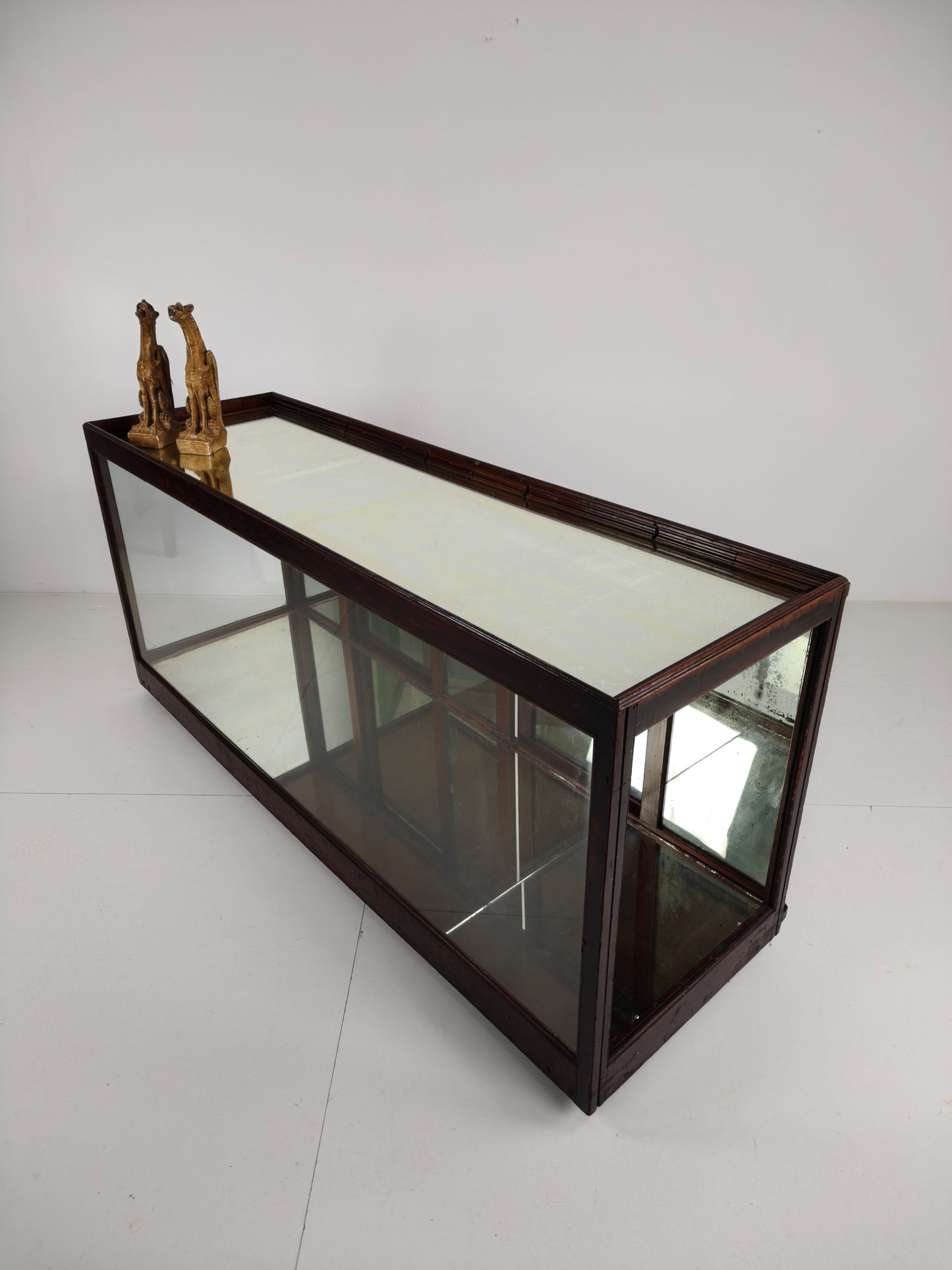 Antique English Shop Counter with Mirror – Circa 1920