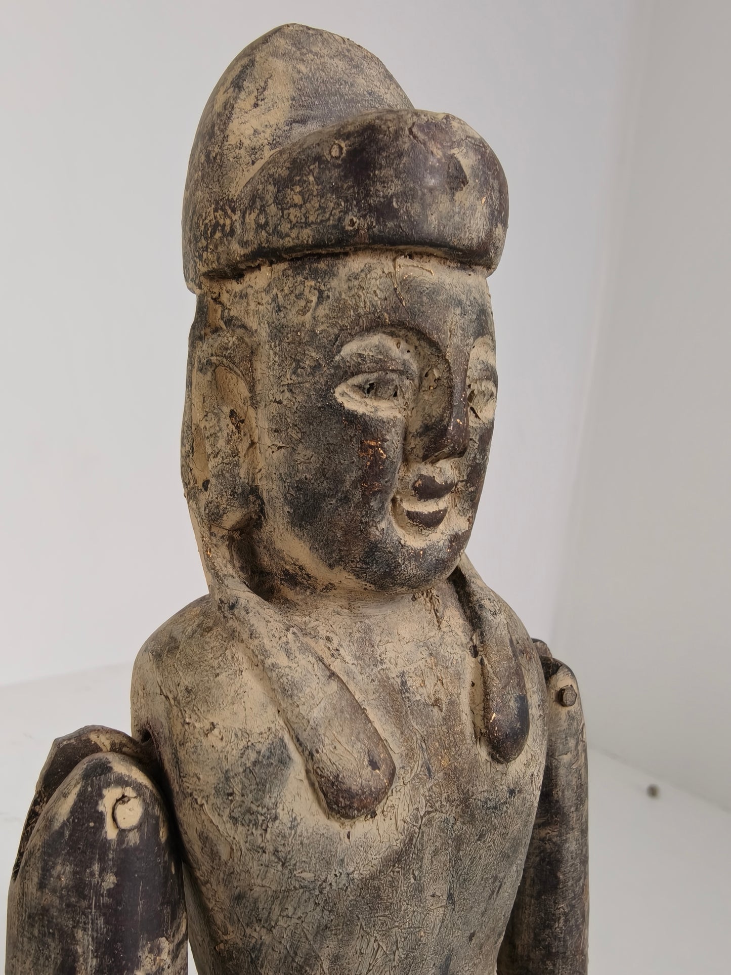 Antique Pair of Chinese Wooden Fertility Dolls – Boy & Girl Figures