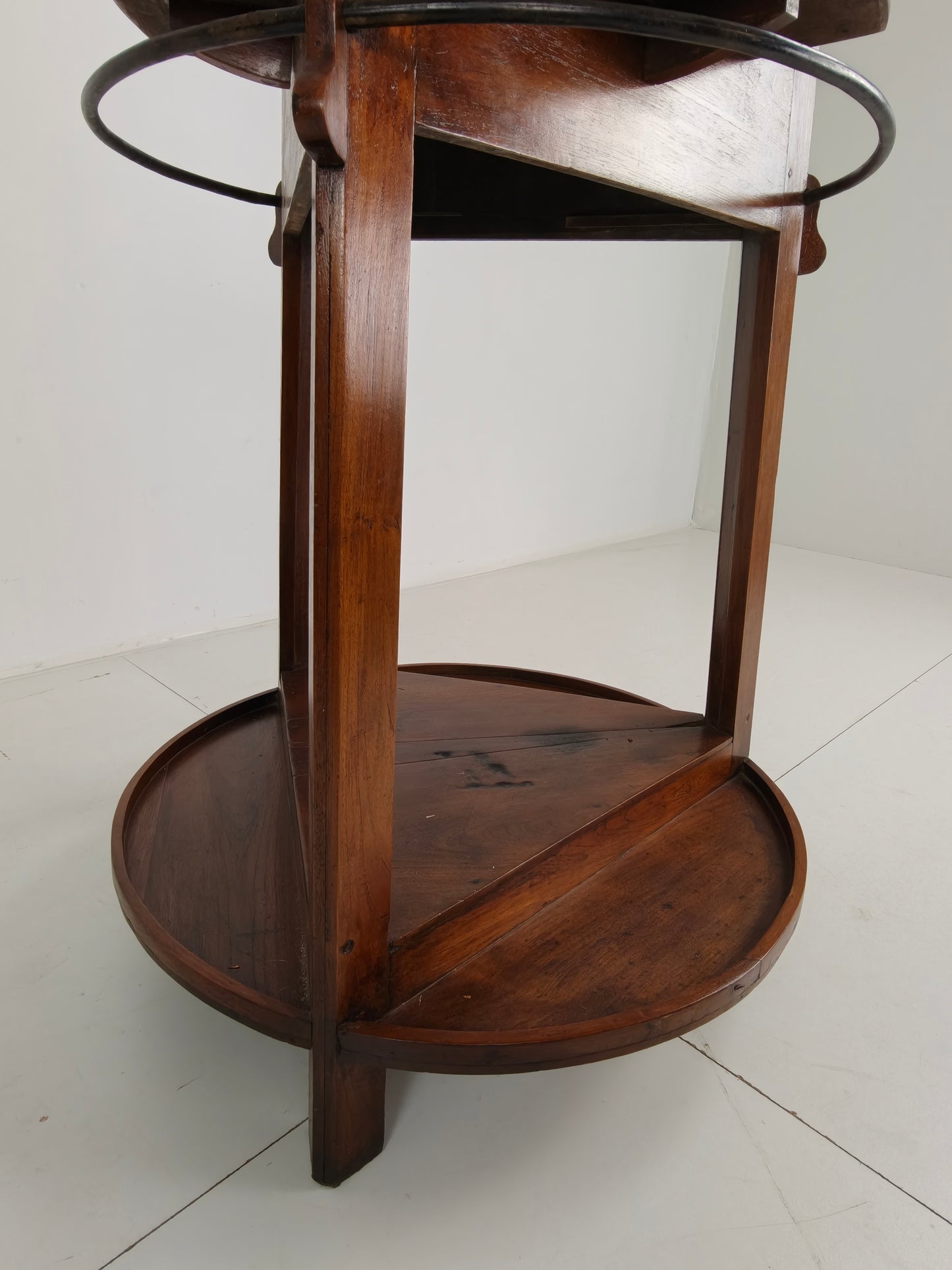 Unique Oak Art Deco Hall Stand / Umbrella Rack – 1920s Obelisk Design with Stained Glass