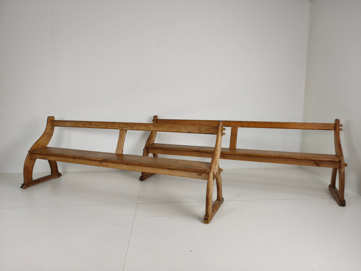 Victorian Pitch Pine School Benches – Circa 1900, England