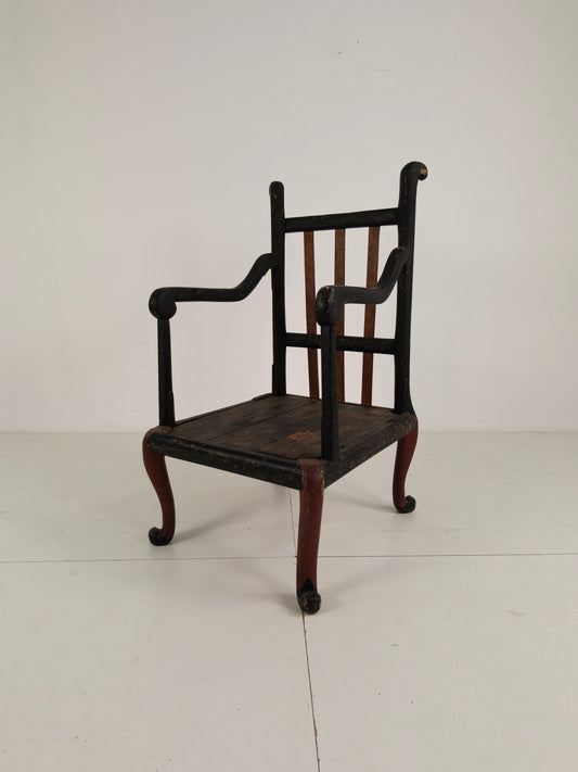 Chinoiserie English Armchair  Circa 1900