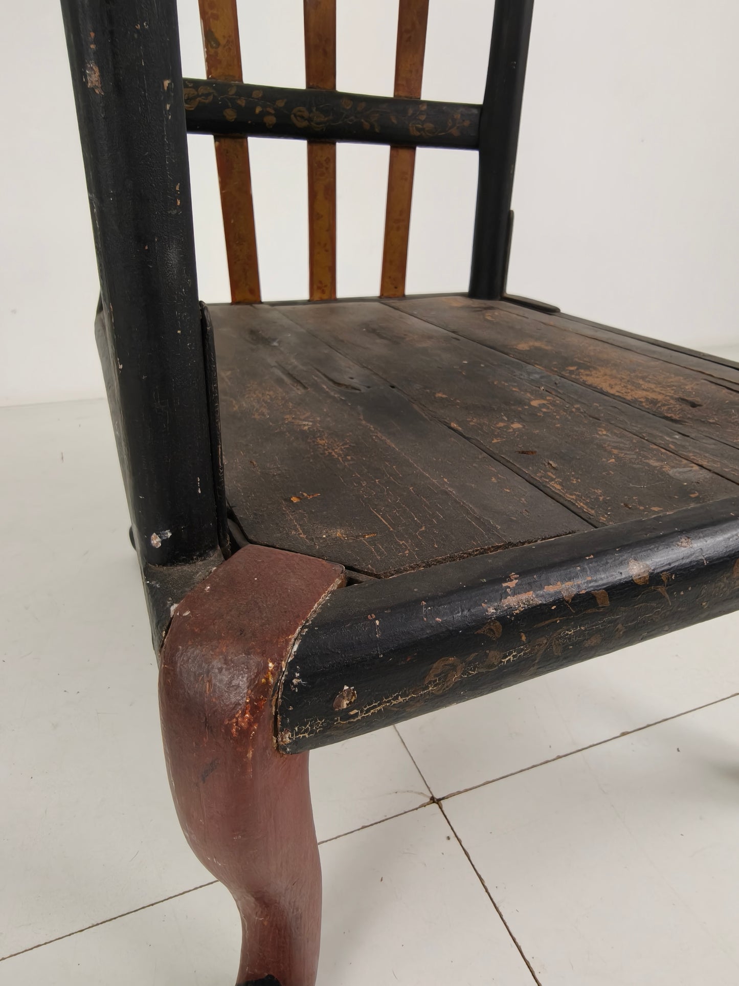 Chinoiserie English Armchair  Circa 1900