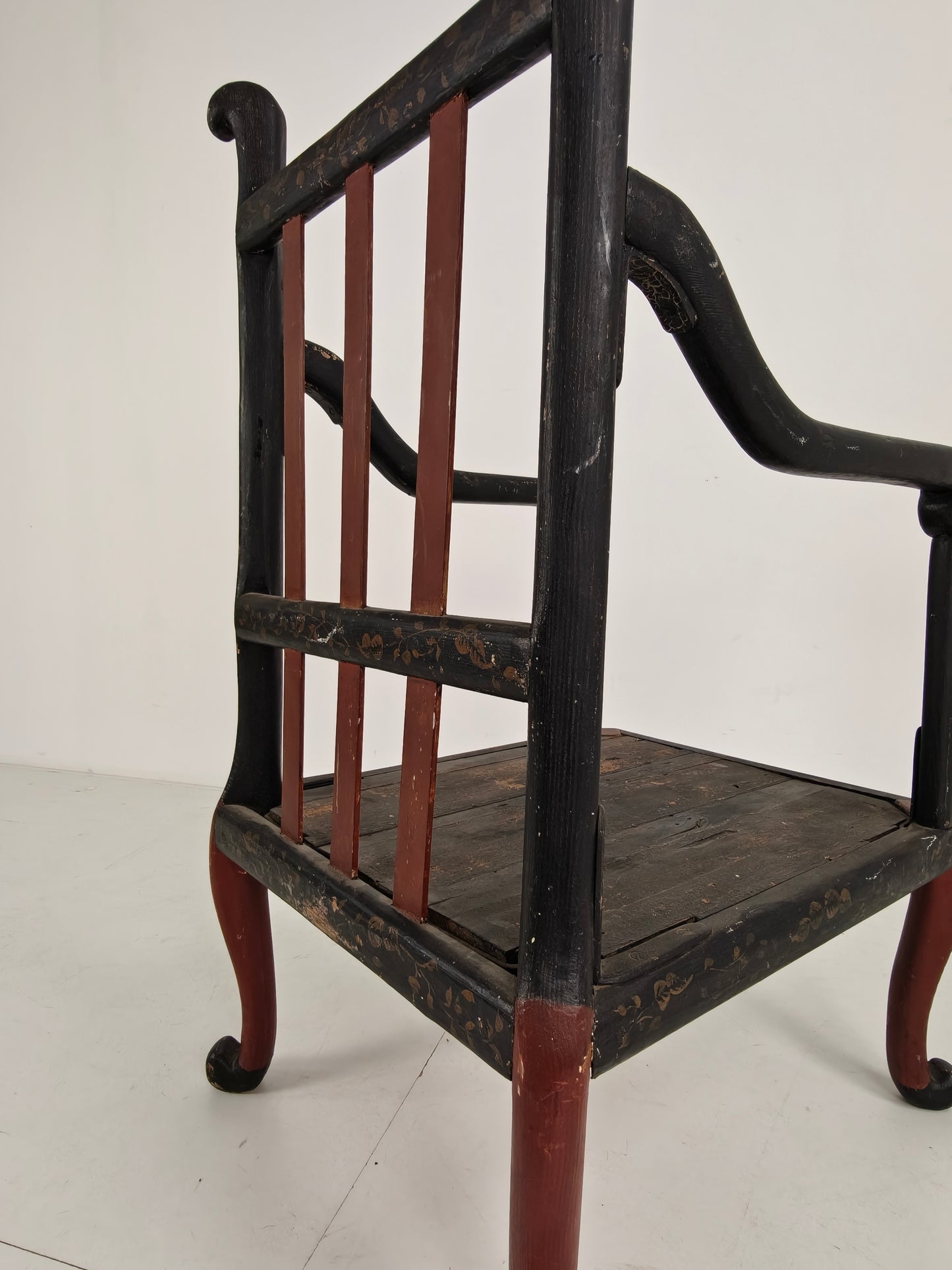 Chinoiserie English Armchair  Circa 1900