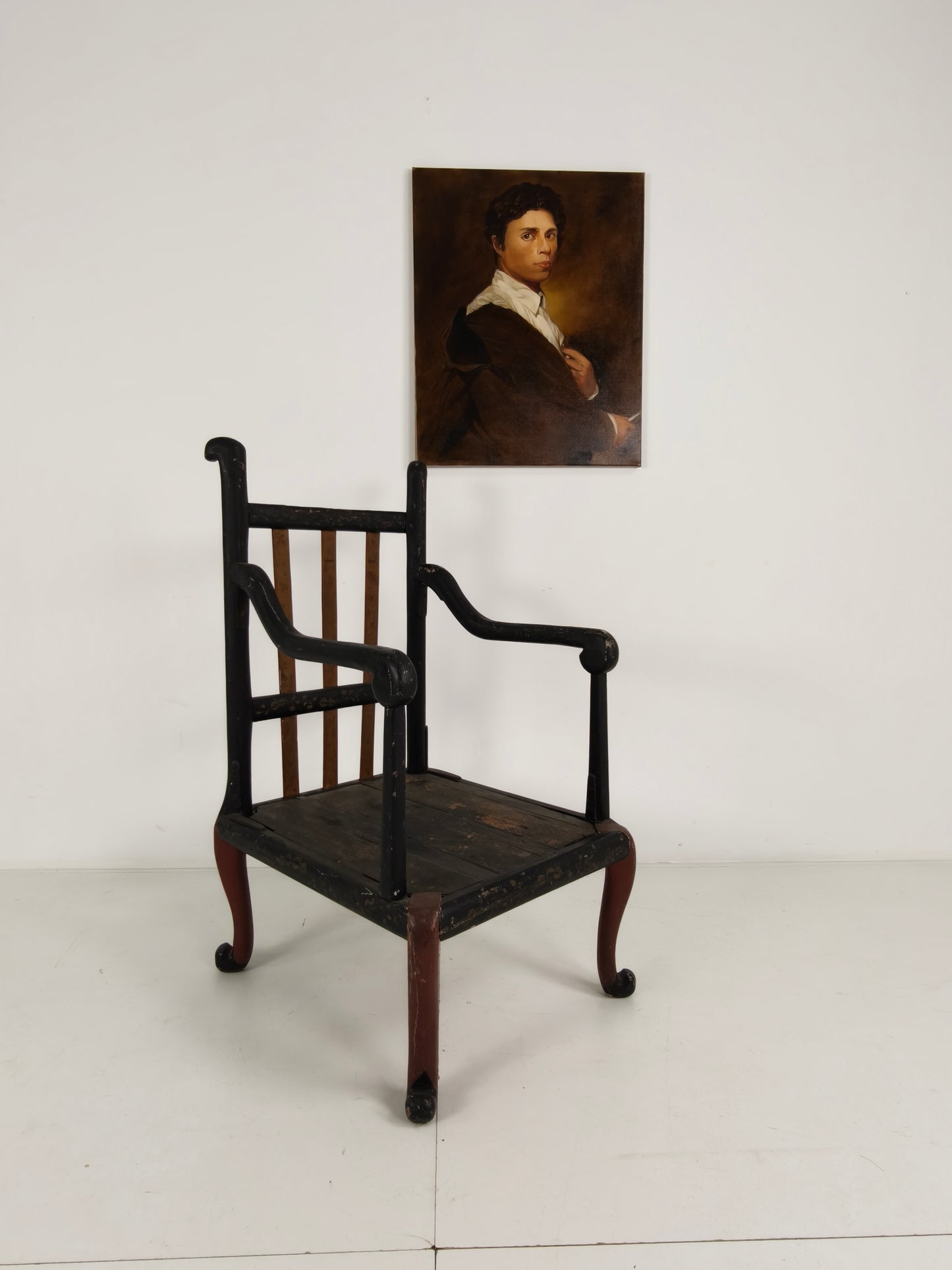 Chinoiserie English Armchair  Circa 1900