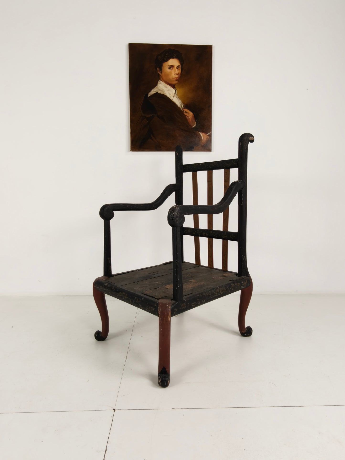 Chinoiserie English Armchair  Circa 1900