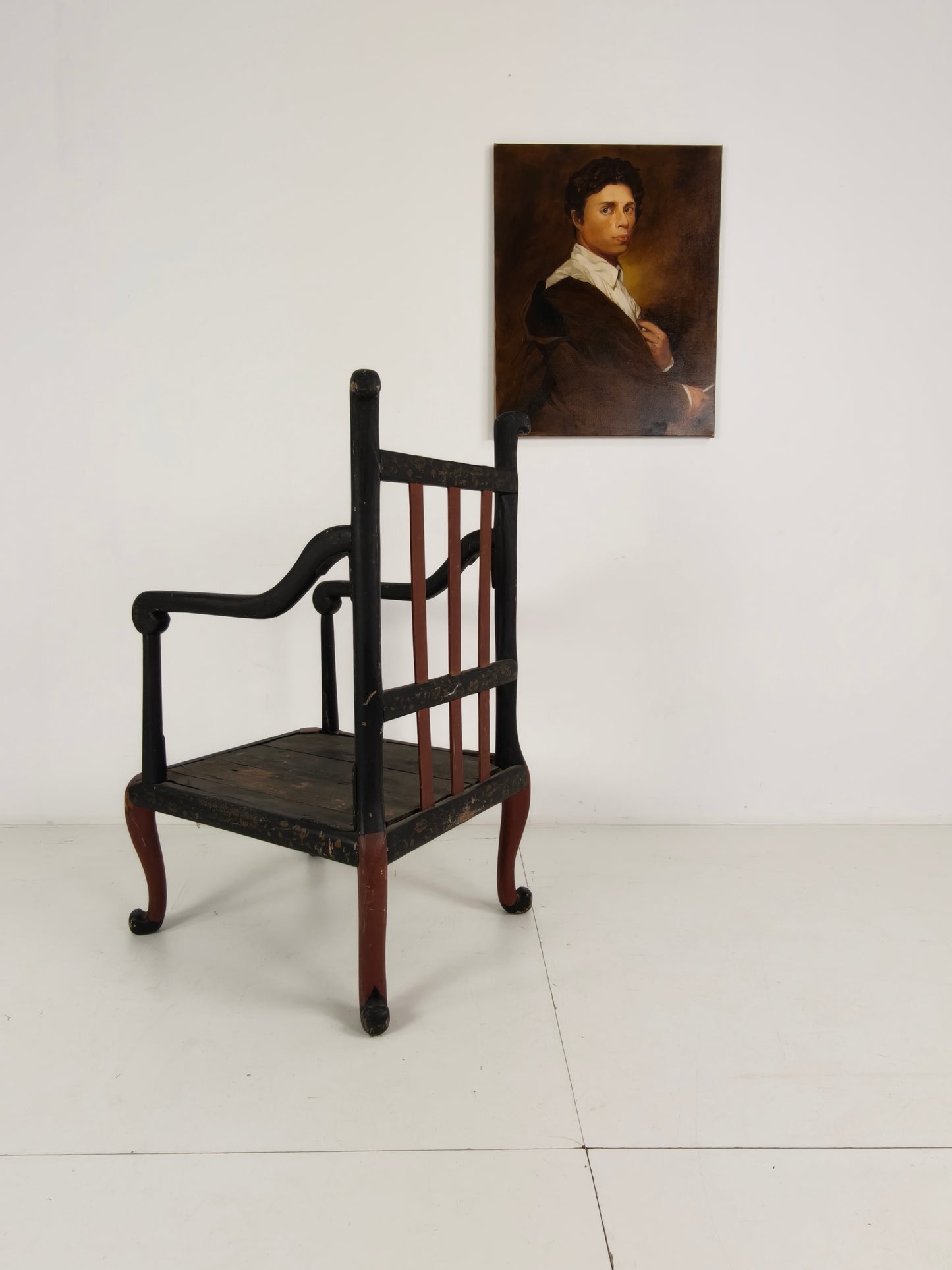 Chinoiserie English Armchair  Circa 1900