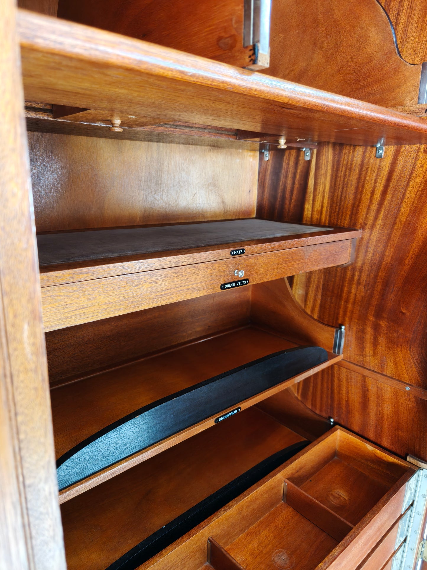 Beautiful English Art Deco 1920s Compactom Ltd Gentleman’s Wardrobe