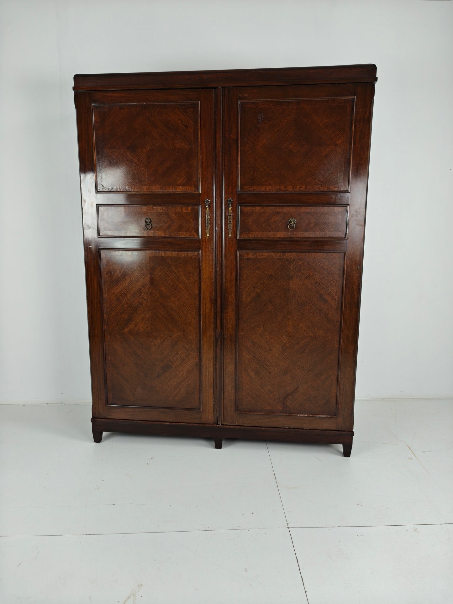 Beautiful English Art Deco 1920s Compactom Ltd Gentleman’s Wardrobe