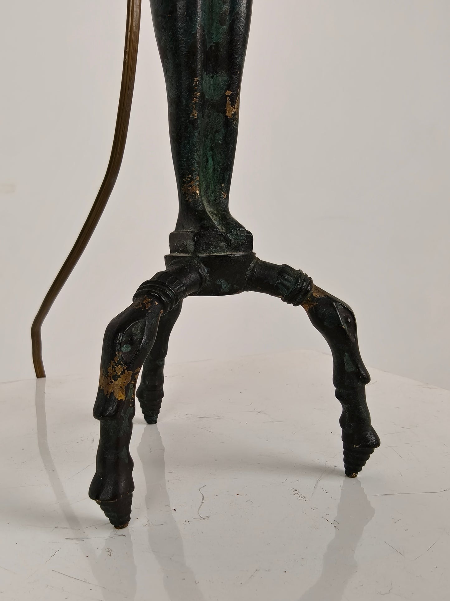 Beautiful Bronze Egyptian Lady Table Lamp 20th