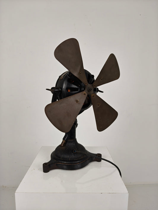 Rare Antique Cast Iron Bergmann Berlin Fan – ca. 1910 – Fully Working