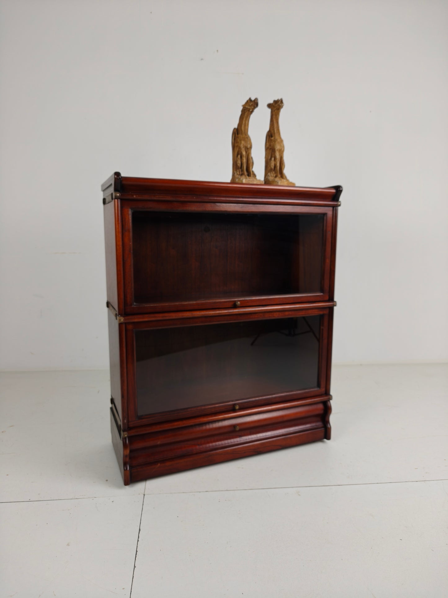 Mahogany Globe-Wernicke Modular Bookcase with Under-Drawers