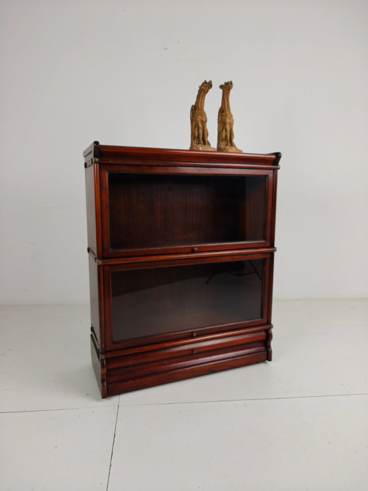 Mahogany Globe-Wernicke Modular Bookcase with Under-Drawers
