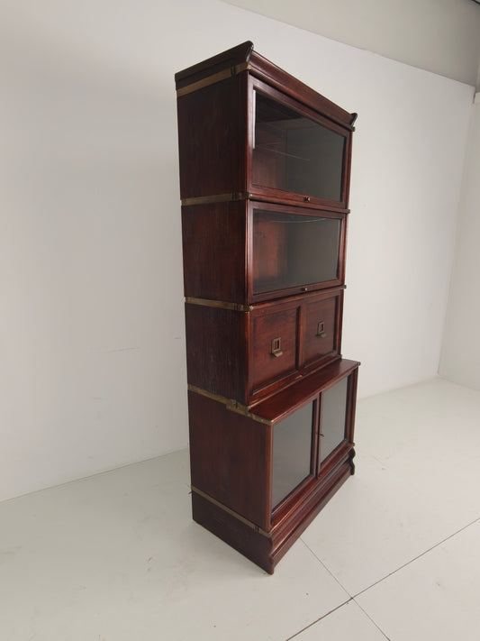 English Mahogany Bookcase – Globe Style – Modular – Late 20th Century