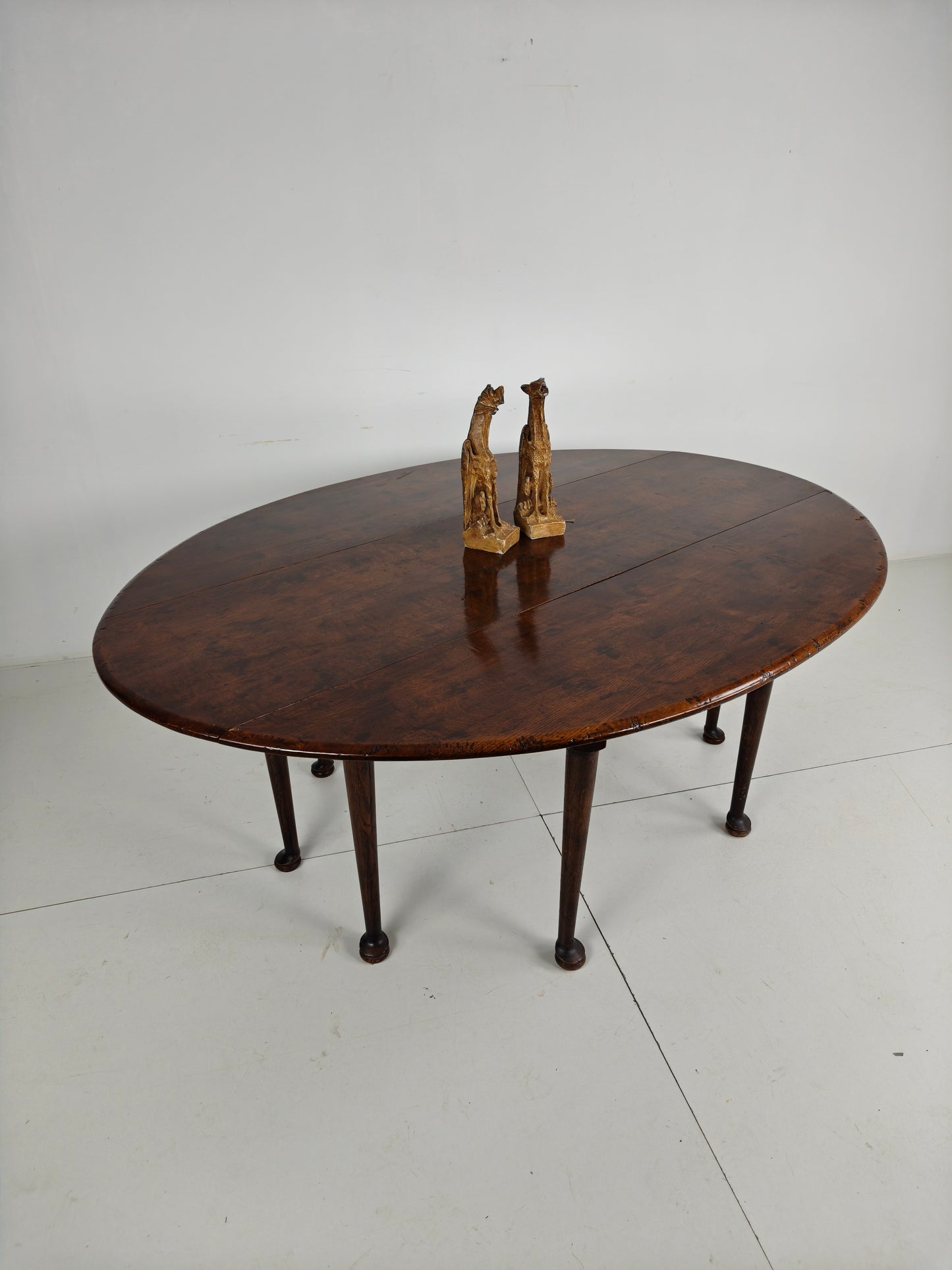 Antique English Drop-Leaf Dining Table – Victorian – 8 Legs – Oval Shape – Seats 8