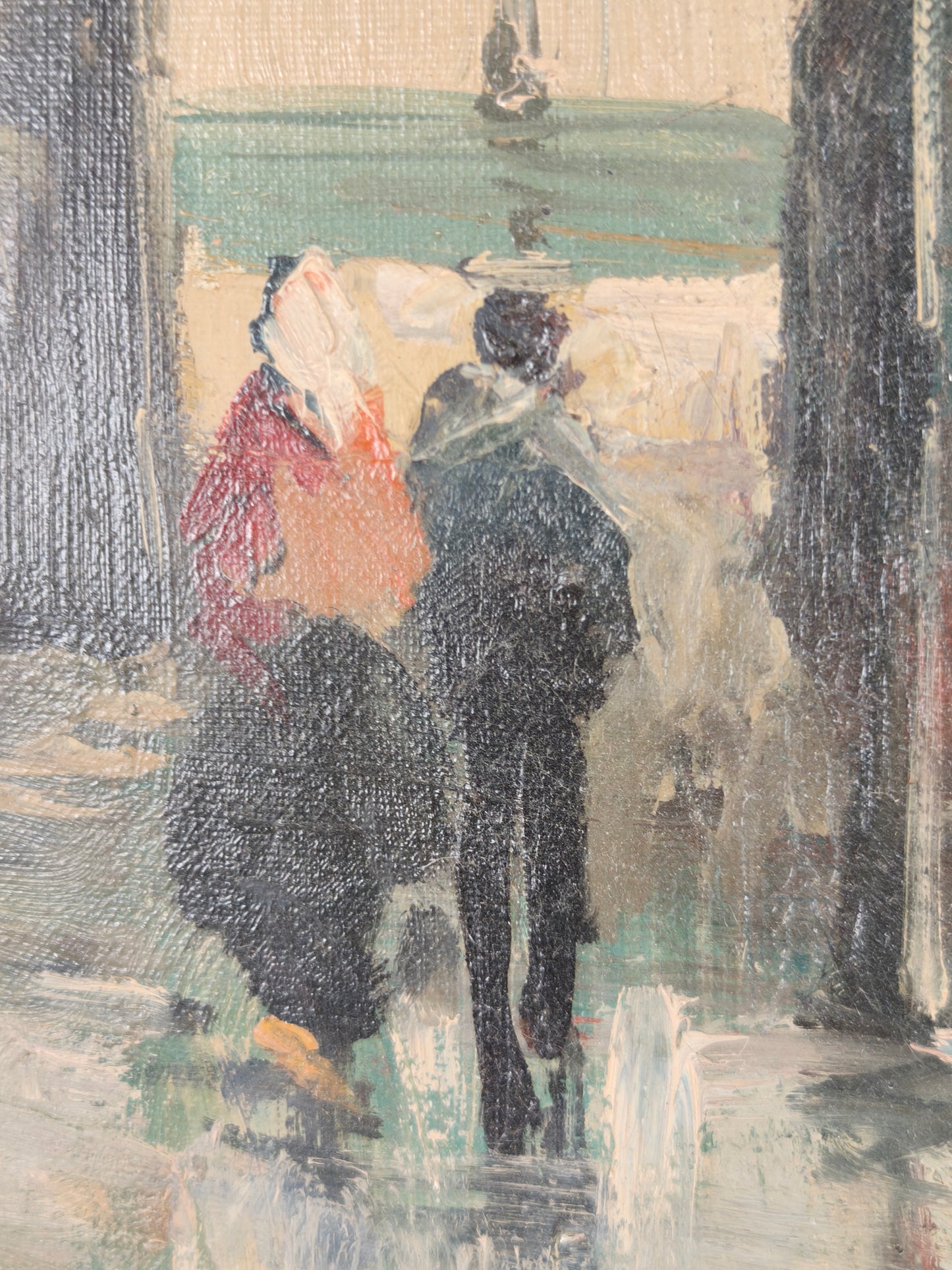 19th-Century Oil Painting – City Gate of Harderwijk, The Netherlands